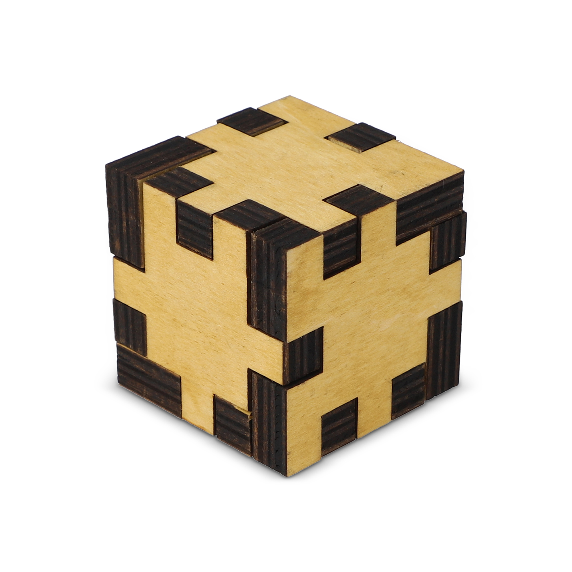 Casse-tête cube – Bois | Jeu de réflexion | Format compact | Durable