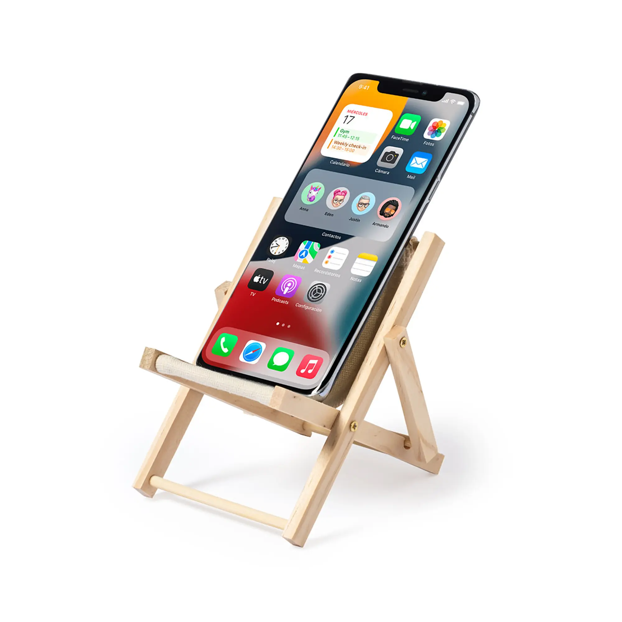 Handyständer aus Holz – | Kompakt | Für alle Modelle | Natürliches Design
