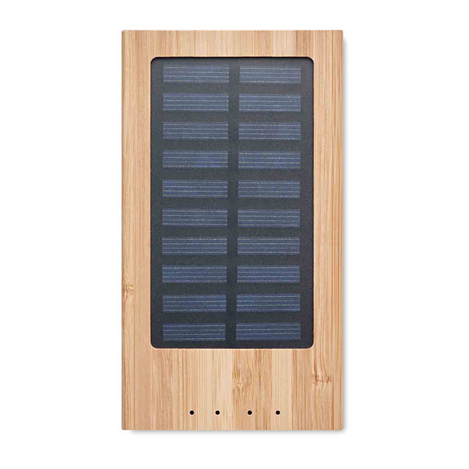 Banca di energia solare - 4000 mAh | Bambù | Aspetto naturale