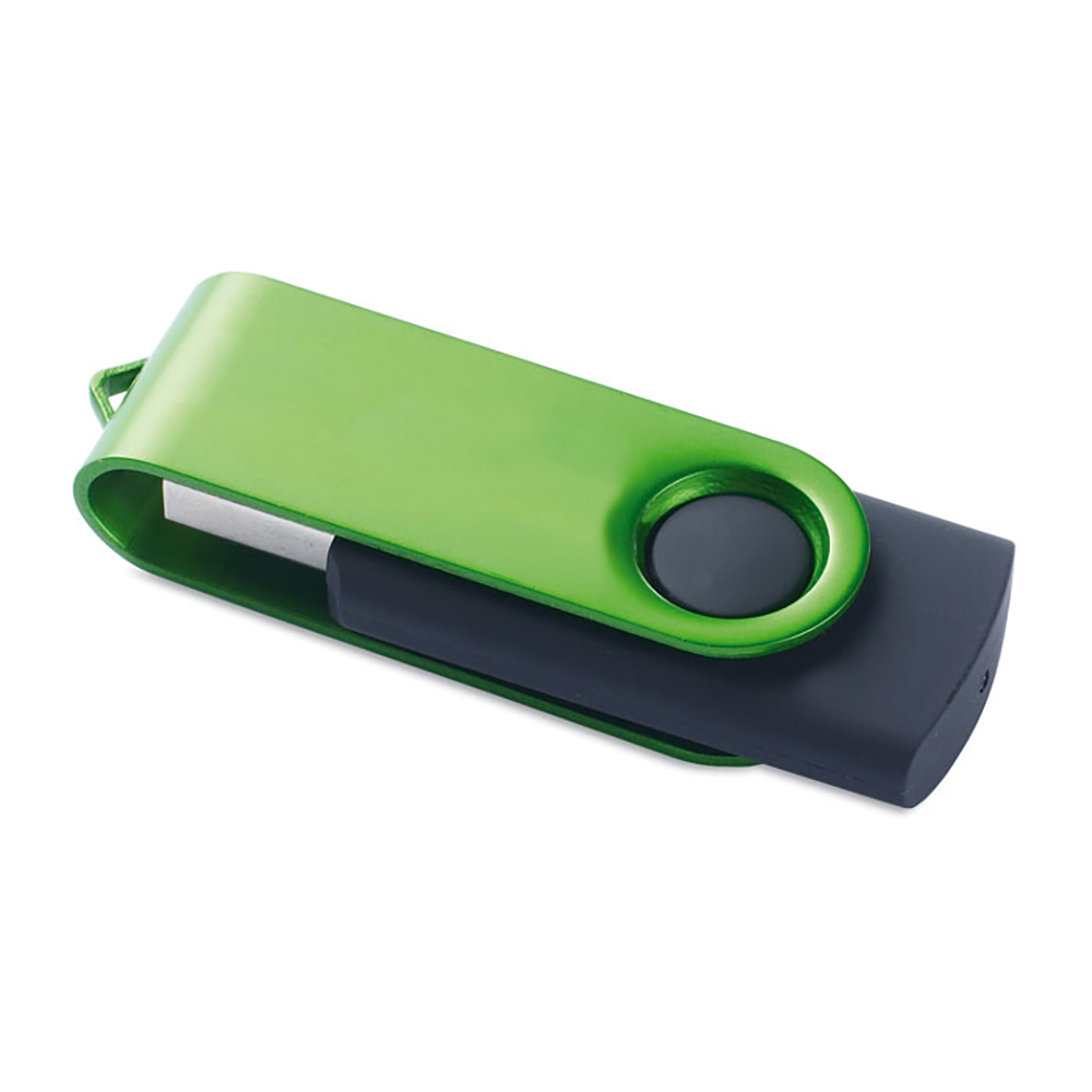 USB-Stick Rotodrive - Blacky | Farbige Kappe + Schwarzer Stick | 1-32 GB | Vollfarbe