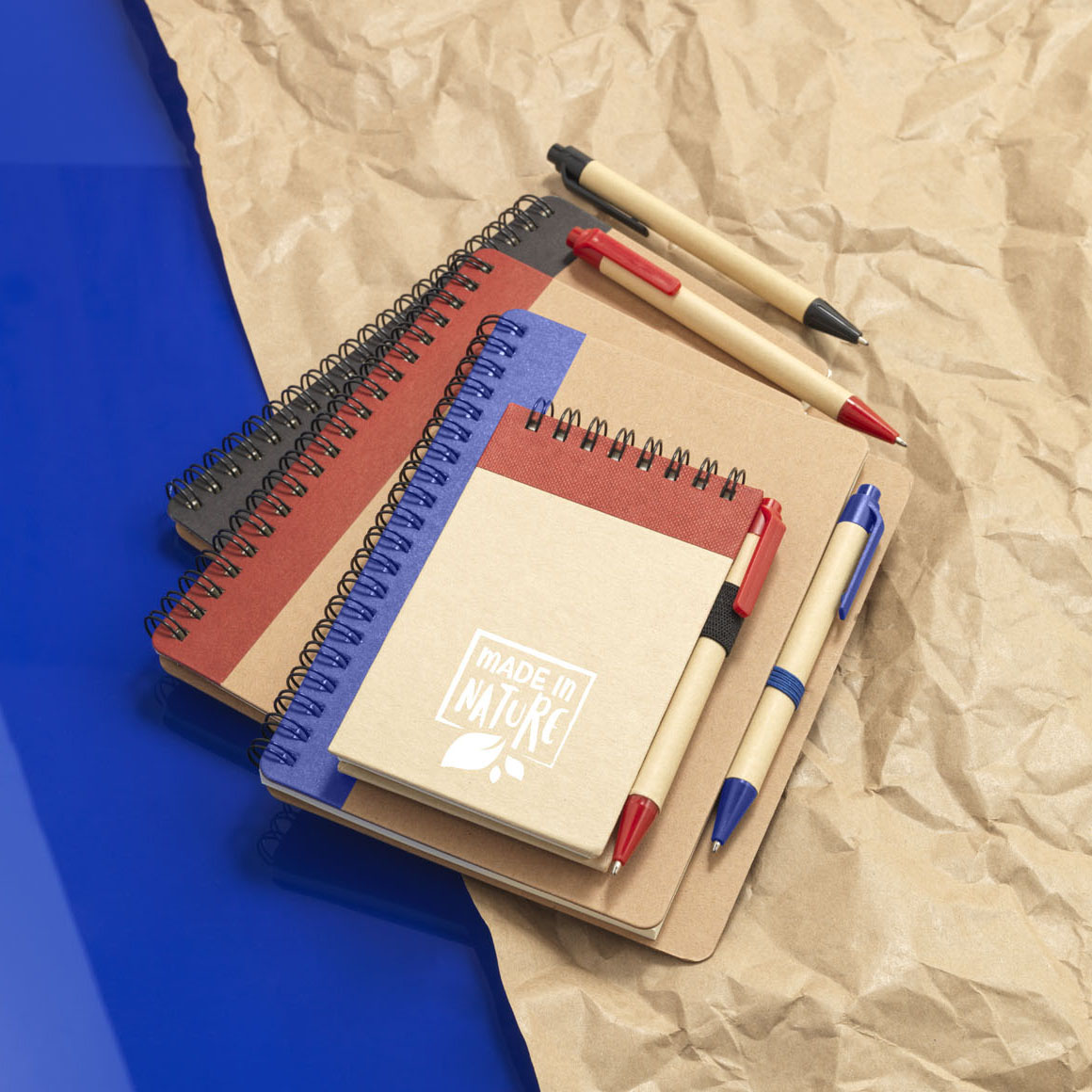 Carnet avec stylo | Recyclé | Impression jusqu'à 4 couleurs
