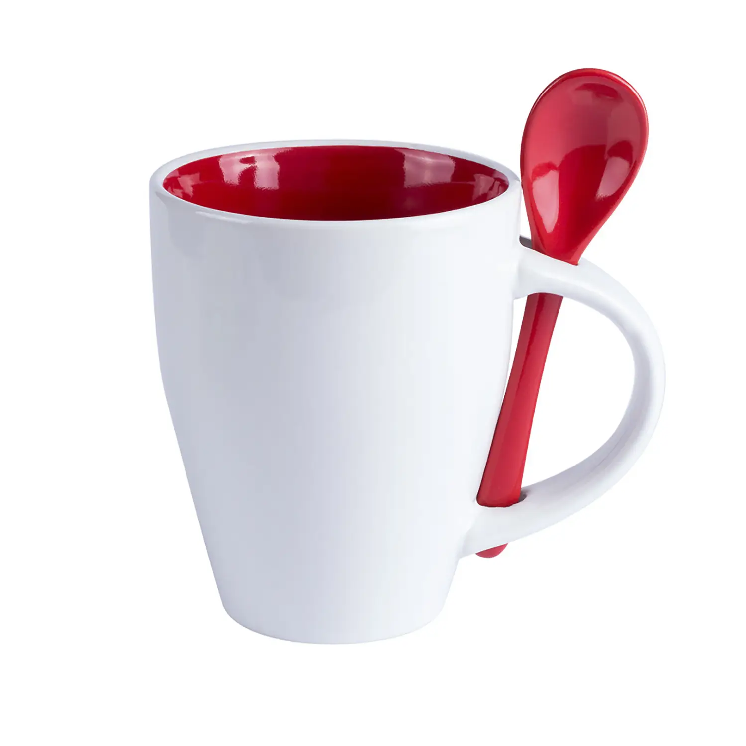 Mug céramique 350 ml – Extérieur coloré | Intérieur blanc | Droit | Classique