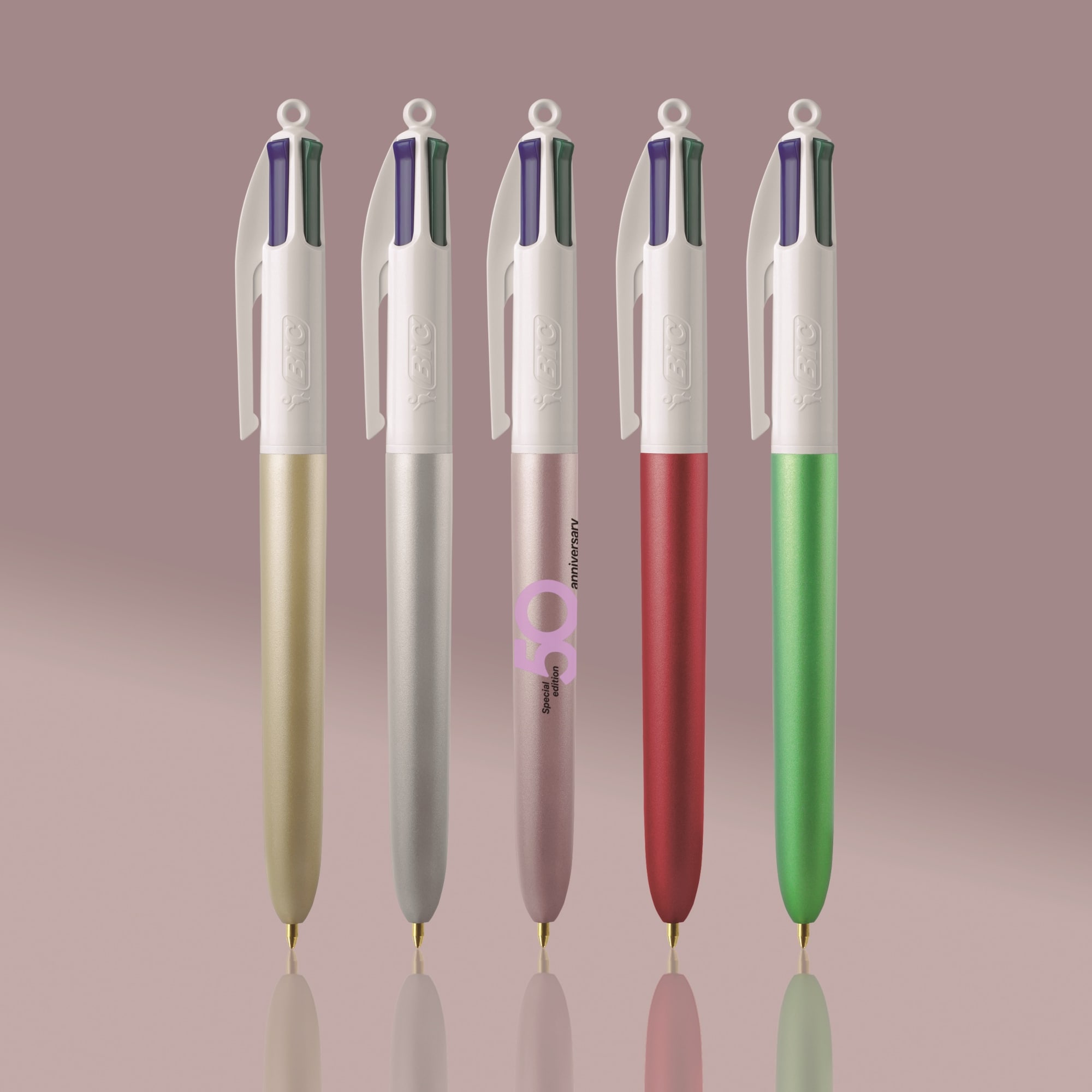 Kugelschreiber 4 Color - Glacé | BIC | Farbig | Glasiert | PET