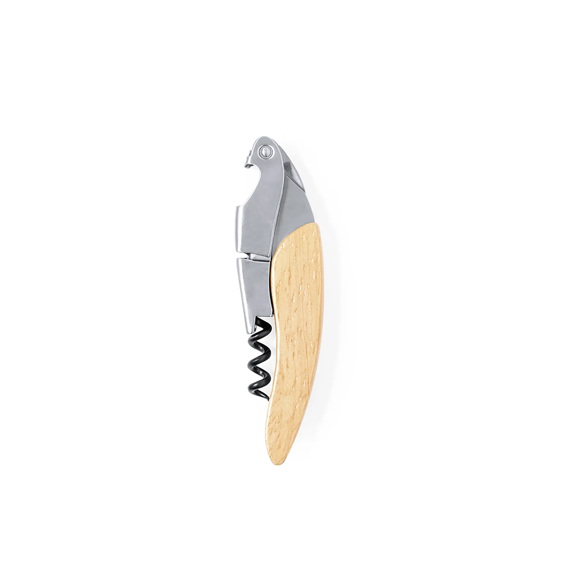 Korkenzieher Holzgriff – Edelstahl | Multitool | Mit Messer | Kompakt