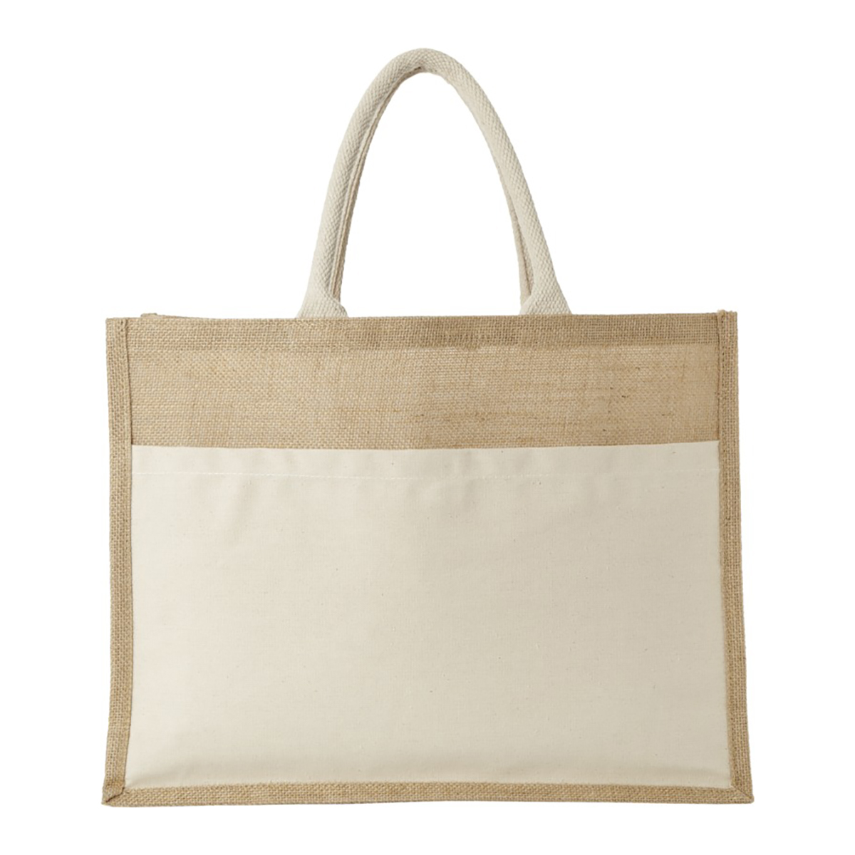 Jute shopper Cas - 320 g/m² | 45x35x12 cm | Korte hengsels