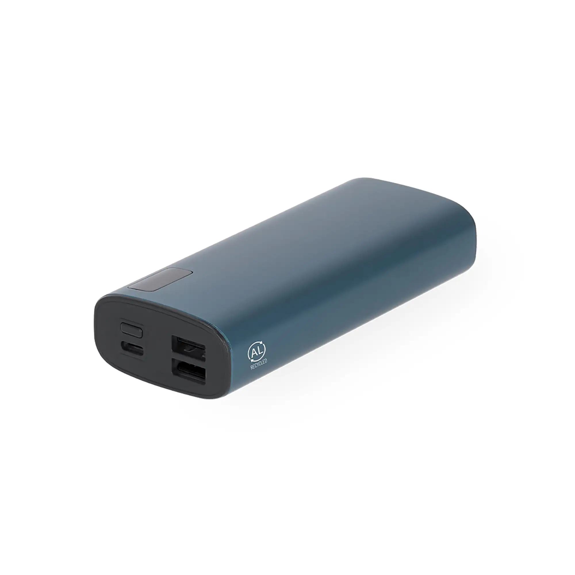 Powerbank Kimberly - 10.000 mAh | Gerecycled Aluminium | GRS | 3 Apparaten | LED Display
