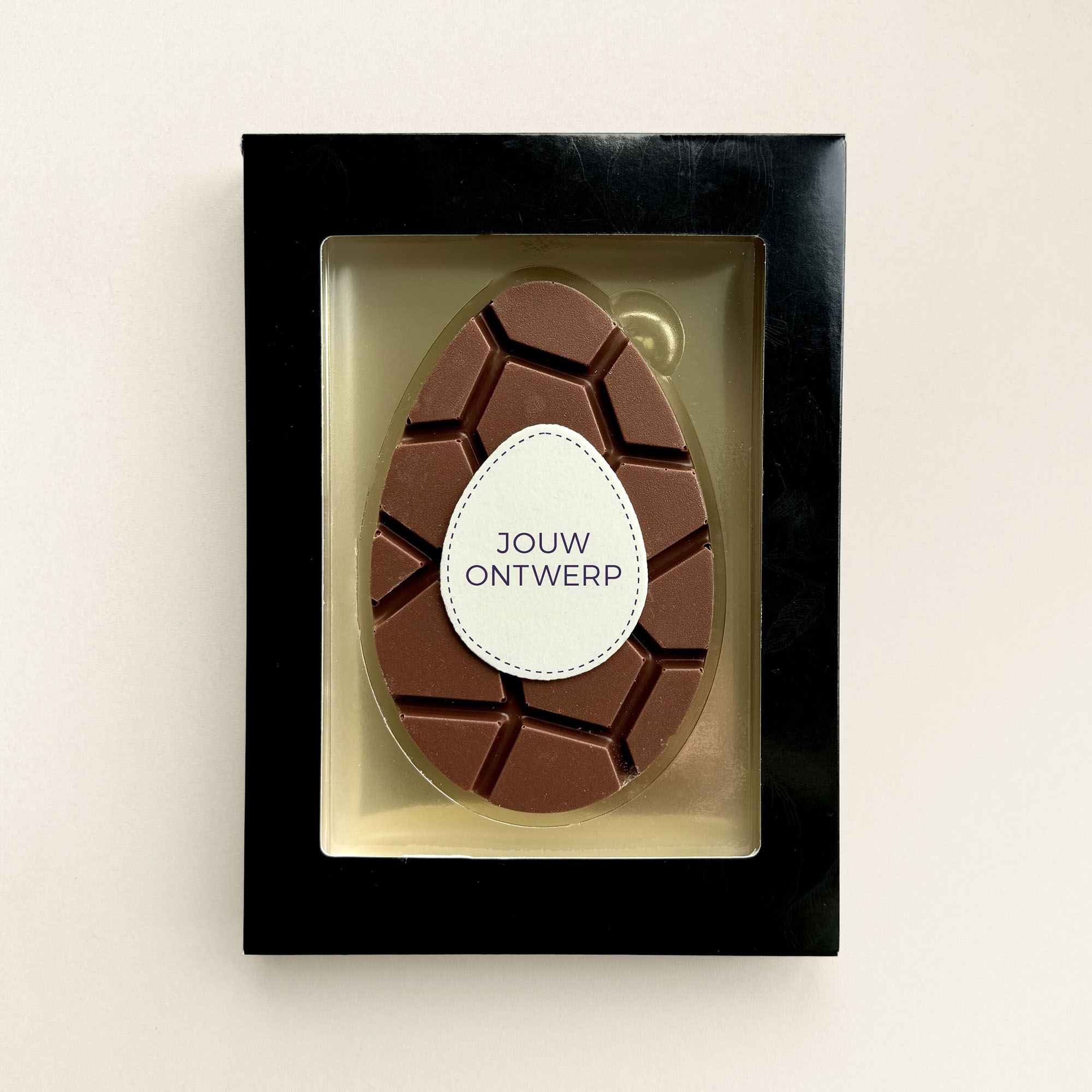 Oeuf de Pâques en chocolat - Différents parfums | Boîte cadeau | Logo personnalisé | 95g