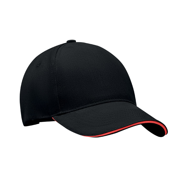 Casquette – 100% coton sergé | 5 panneaux | Visière courbée | Boucle réglable