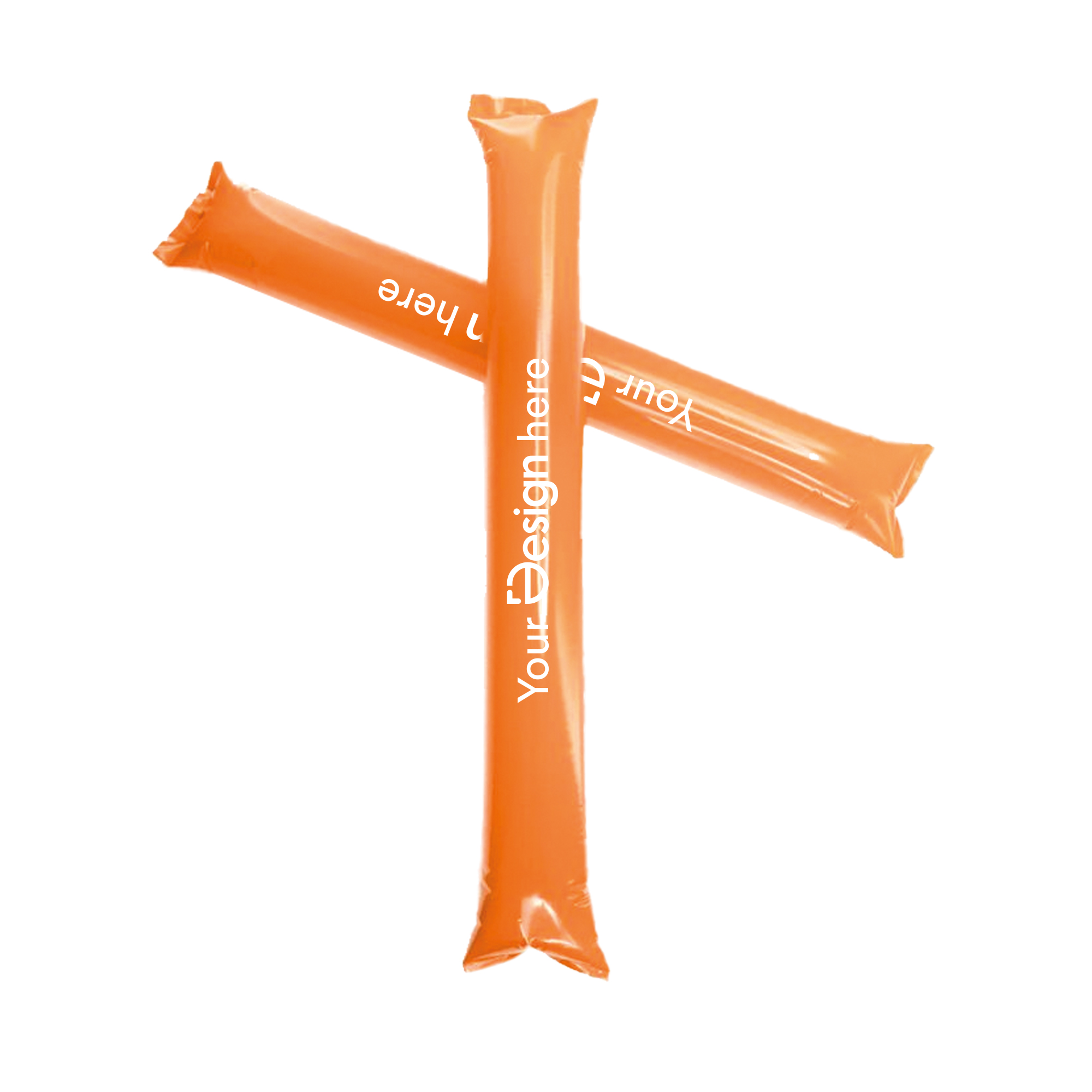 Bâtons supporters – Bâtons gonflables | Matériau PE | Lot de 2 | Avec paille de gonflage