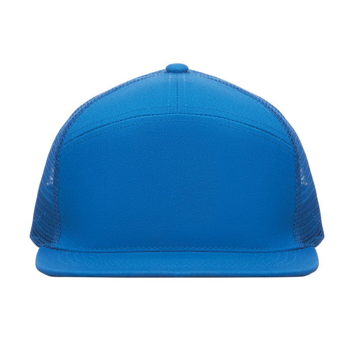 Casquette – Sergé de coton & mesh | 7 panneaux | Visière plate | Fermeture snapback