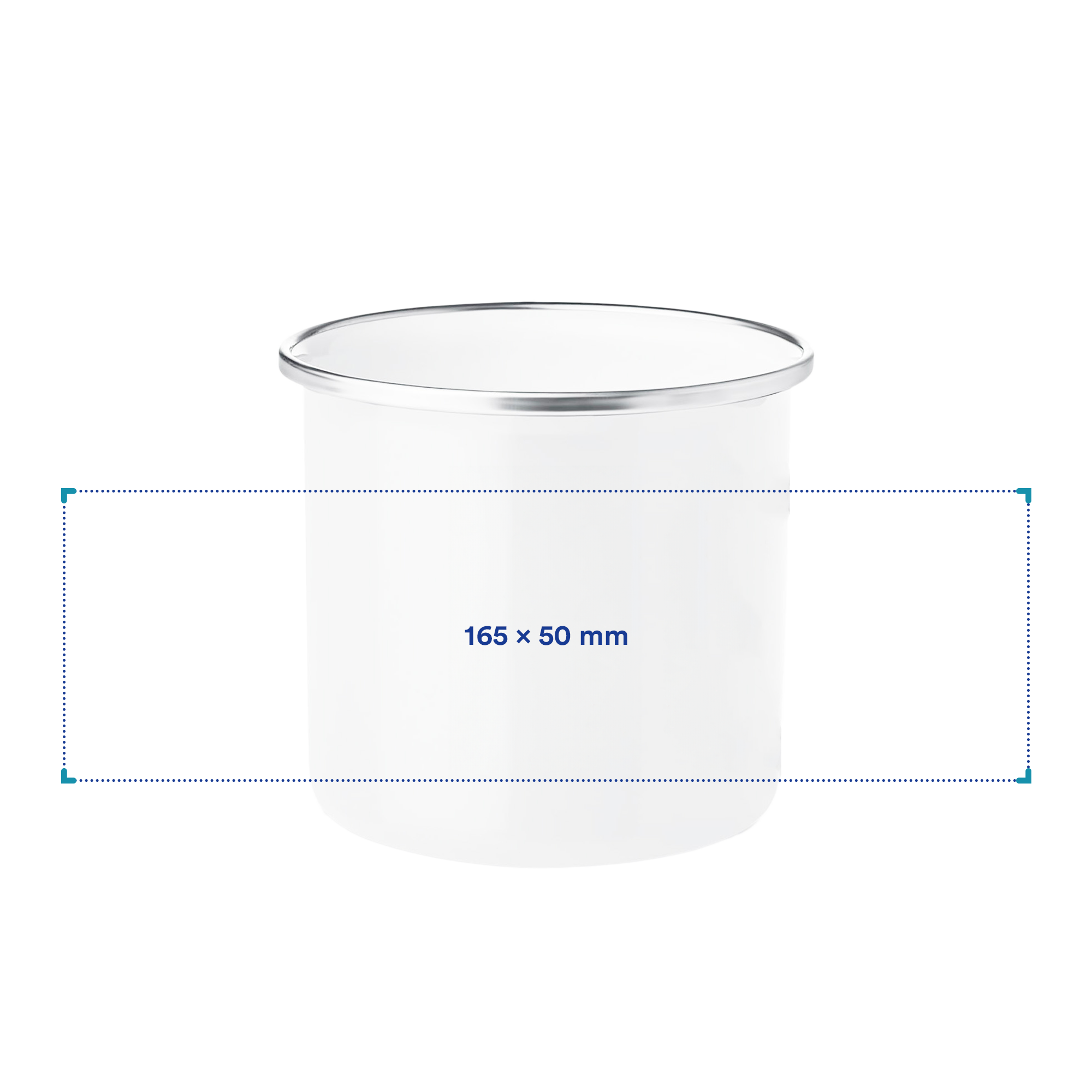 Emaille mok Emira - 380 ml | Gekleurd | 1 Kleur bedrukking