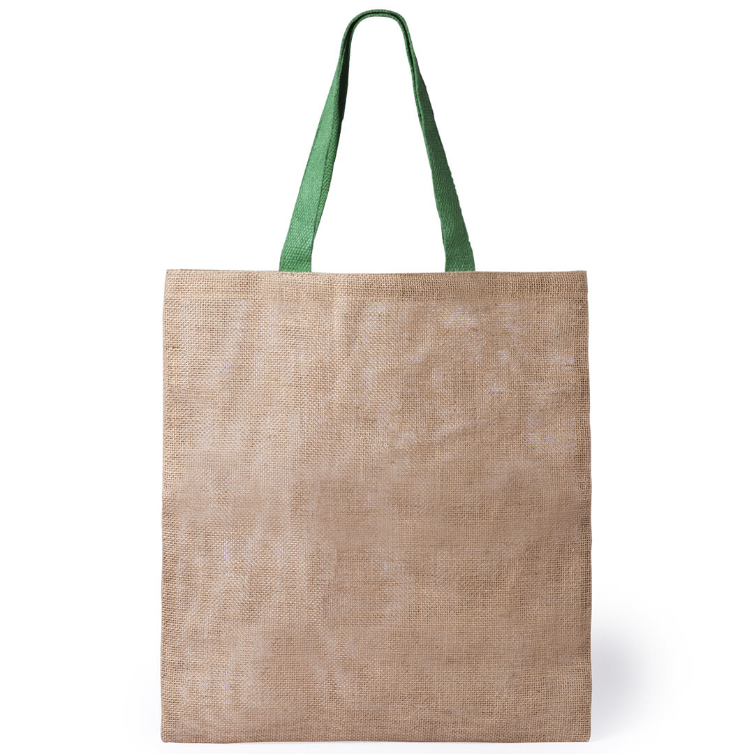 Borsa in iuta | 42 x 38 cm | Manici colorati