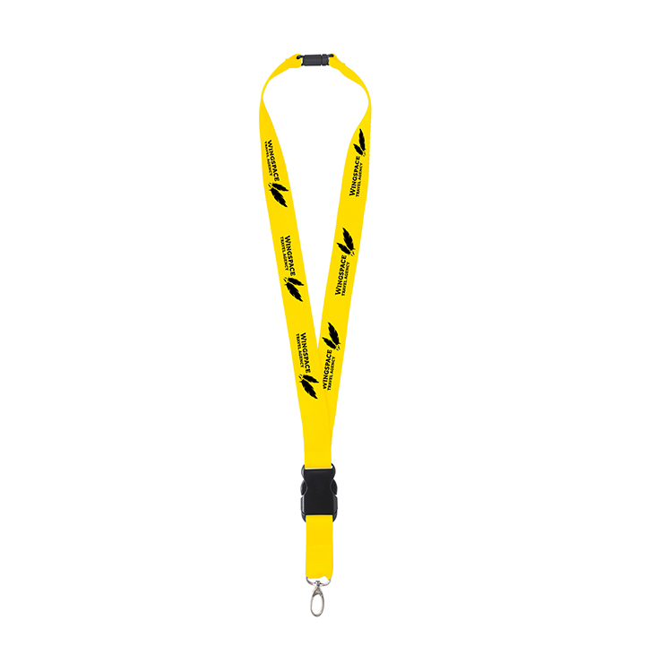 Keycord Bas - 24 mm | Met haak, buckle & veiligheidssluiting | Budget