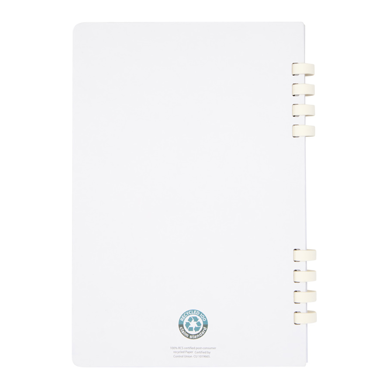 RCS-recyceltes spiralnotizbuch – Fester einband | 60 linierte blätter | Papier-spirale | A5