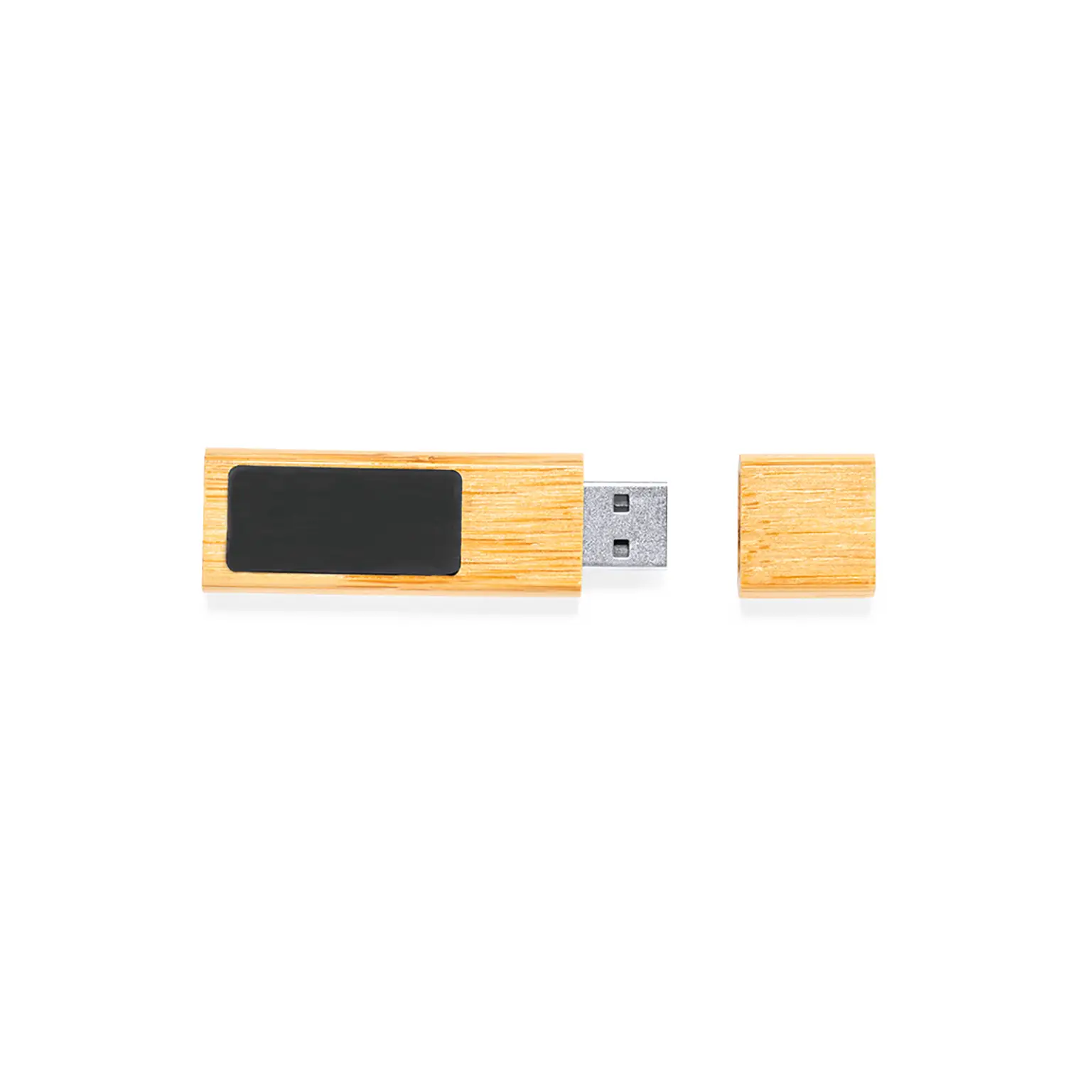 Clé USB 16 Go bambou – LED | Naturel | Avec capuchon | Originale