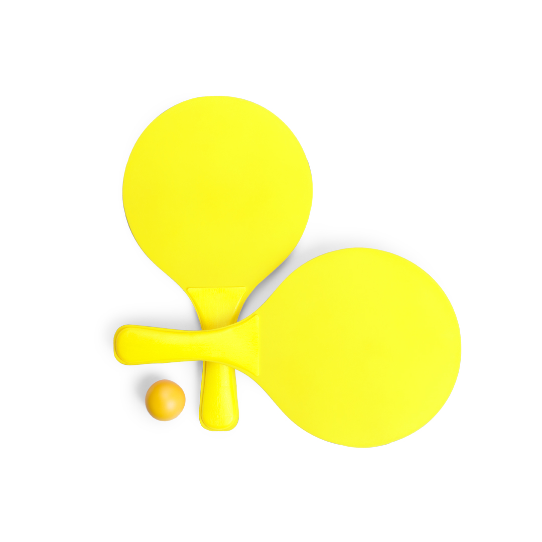 Ensemble de tennis de plage coloré | Bois et plastique | Impression 1 couleur