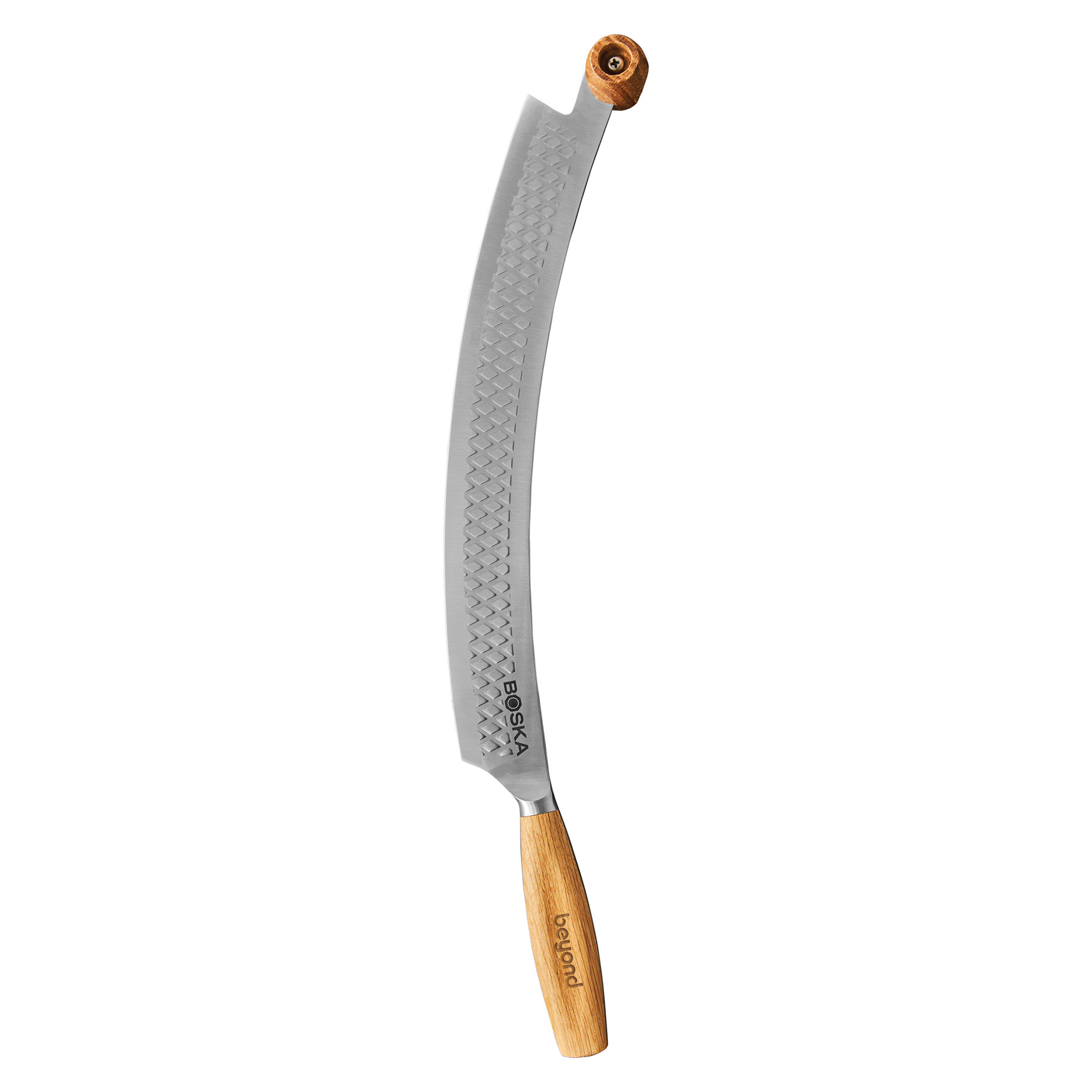 Coltello per pizza – Lama in acciaio inox | Manico in legno di quercia | Per pizza e formaggi morbidi | BOSKA