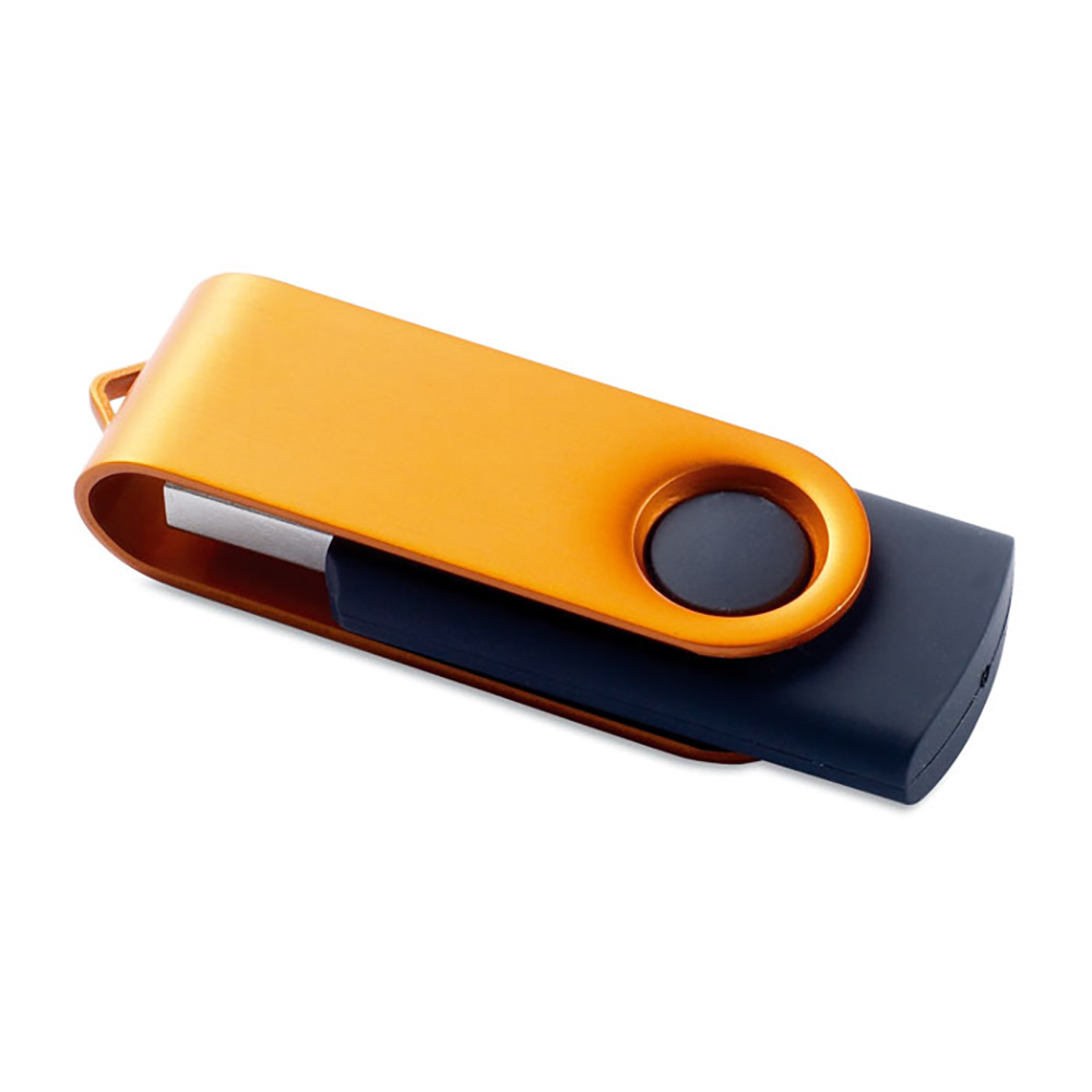 USB-Stick Rotodrive - Blacky | Farbige Kappe + Schwarzer Stick | 1-32 GB | Vollfarbe