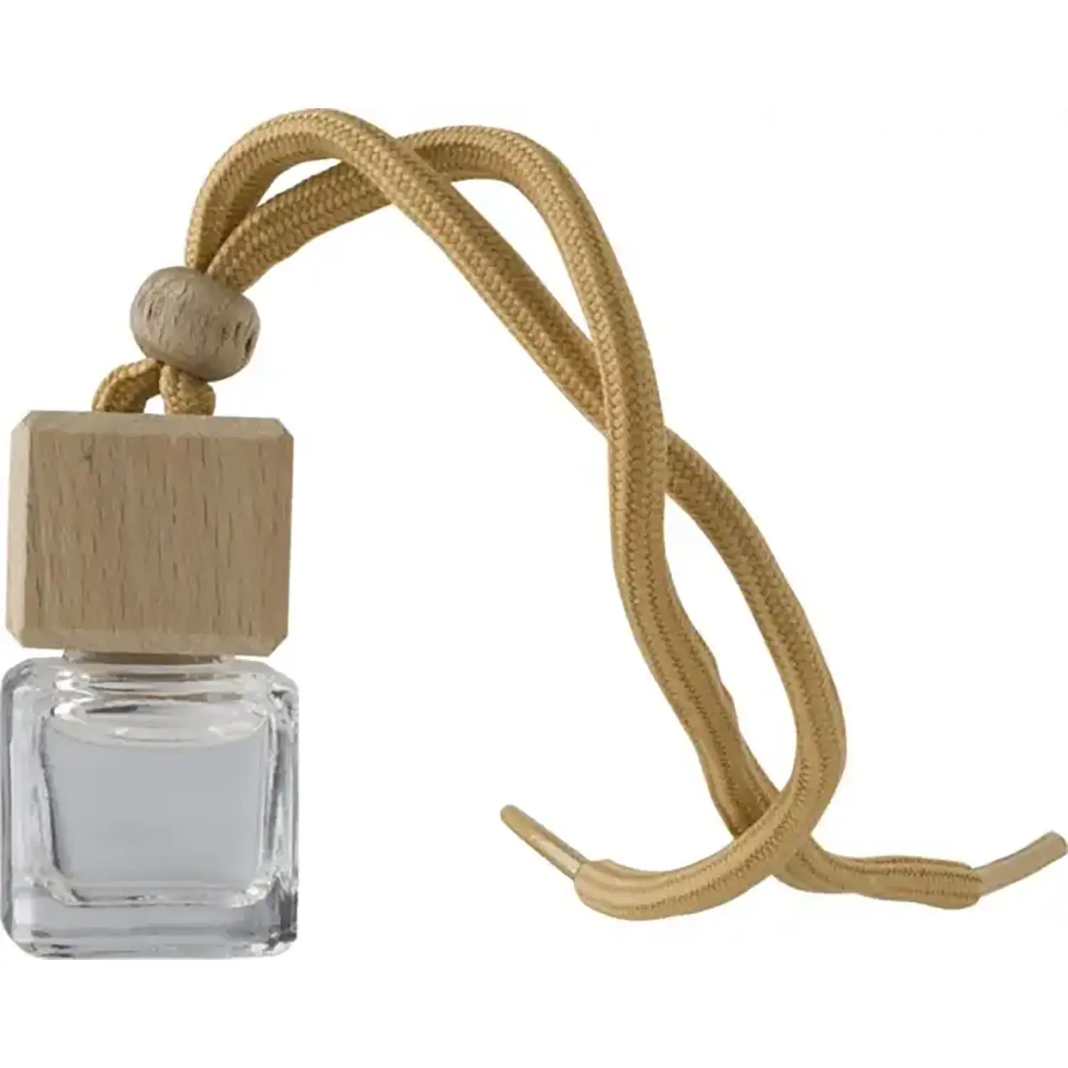 Désodorisant voiture rechargeable – Verre | Bouchon bois | Avec parfum | Réutilisable