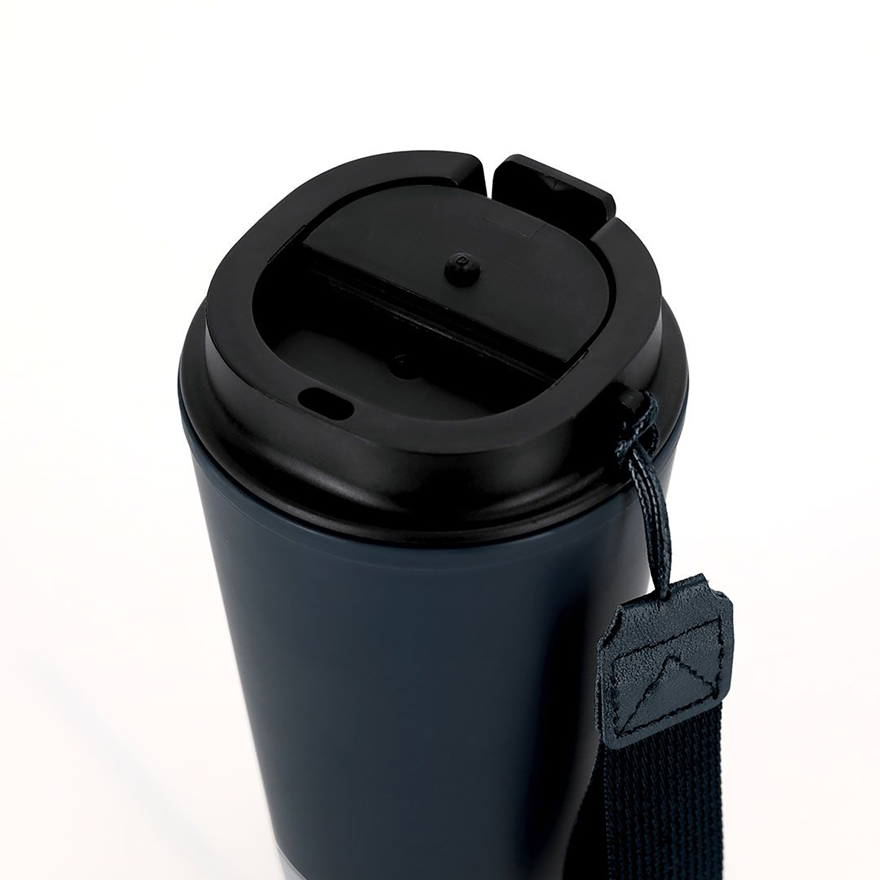 Mug isotherme Noah - 300 ml | PP recyclé & acier | Avec sangle