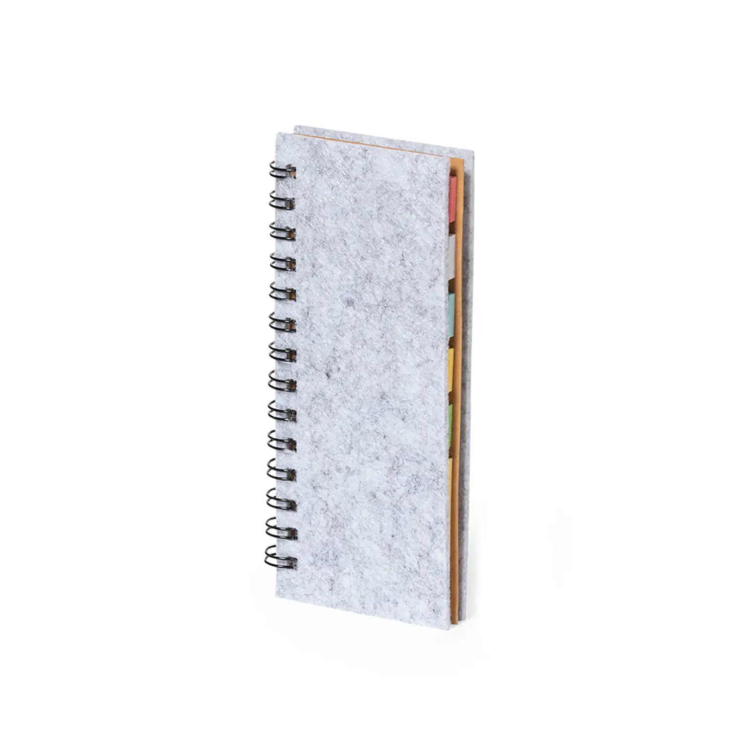 Bloc-notes en feutre RPET – 30 pages | 5 blocs adhésifs | Recyclé | Fermeture élastique