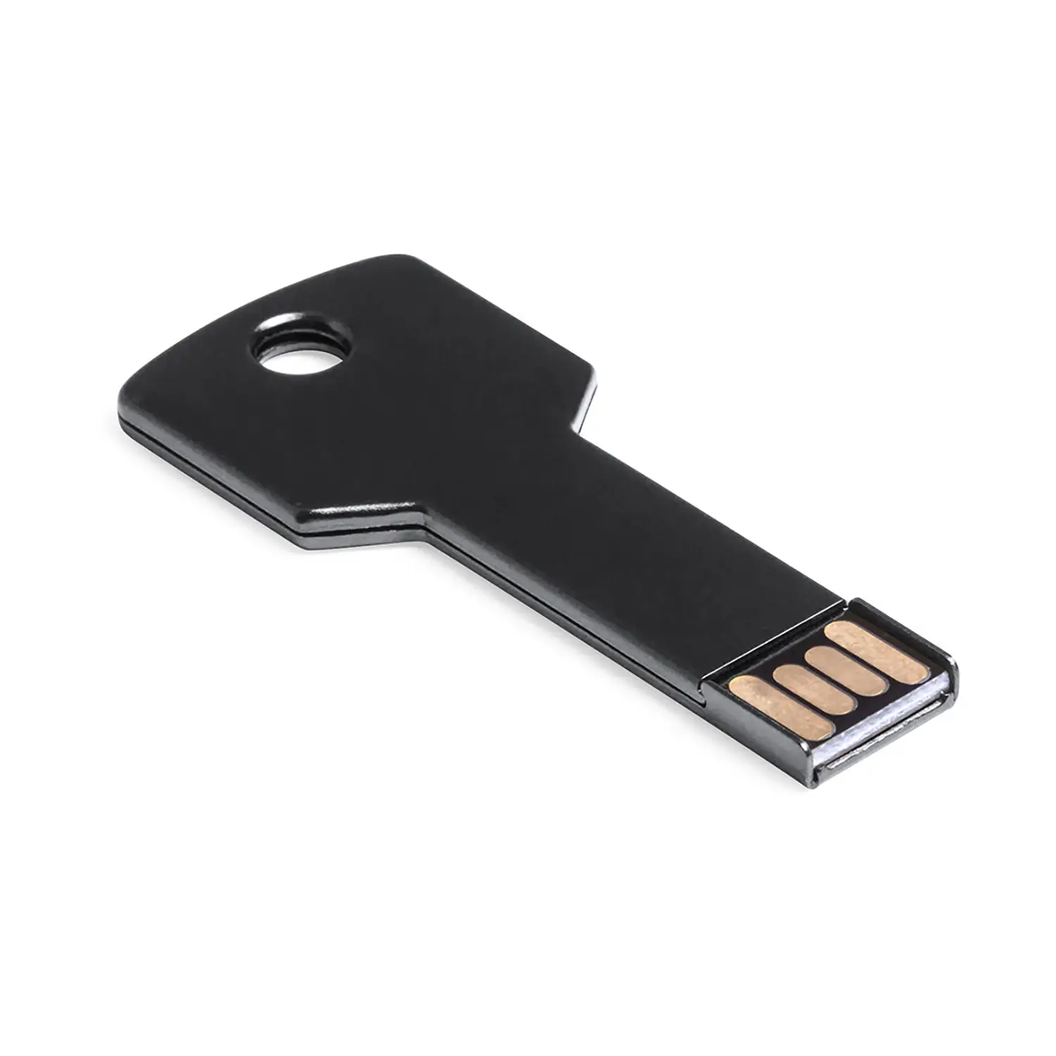 Clé USB 16 Go en forme de clé – Aluminium | Compacte | Anneau | Corps métal