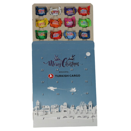 Grand Calendrier de l’Avent | 24 Tiny Chocolonely | Carton FSC | Inlay PET recyclé | Imprimé quadrichromie