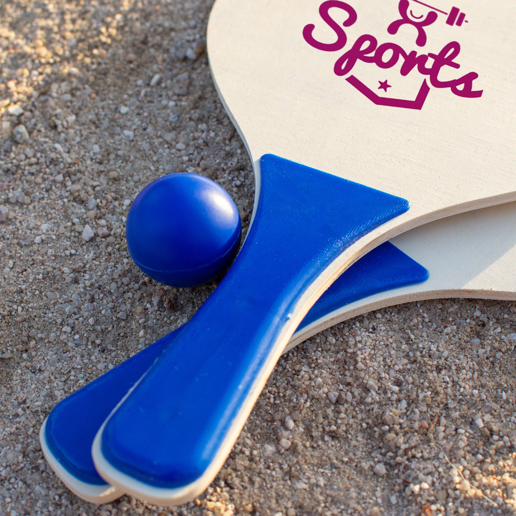 Set de tennis de plage | Bois | Coloré | Impression jusqu'à 2 couleurs