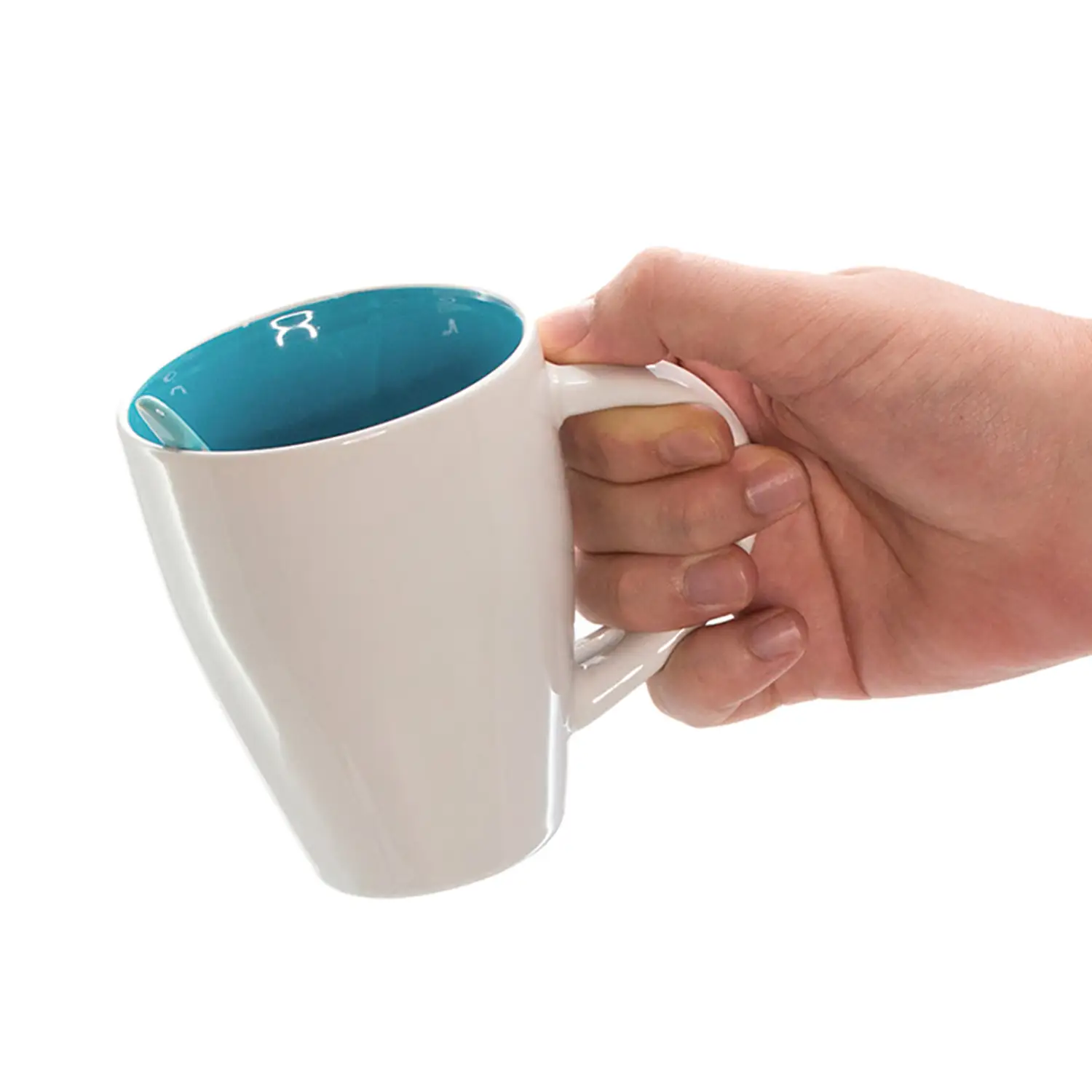 Mug céramique 350 ml – Extérieur coloré | Intérieur blanc | Droit | Classique