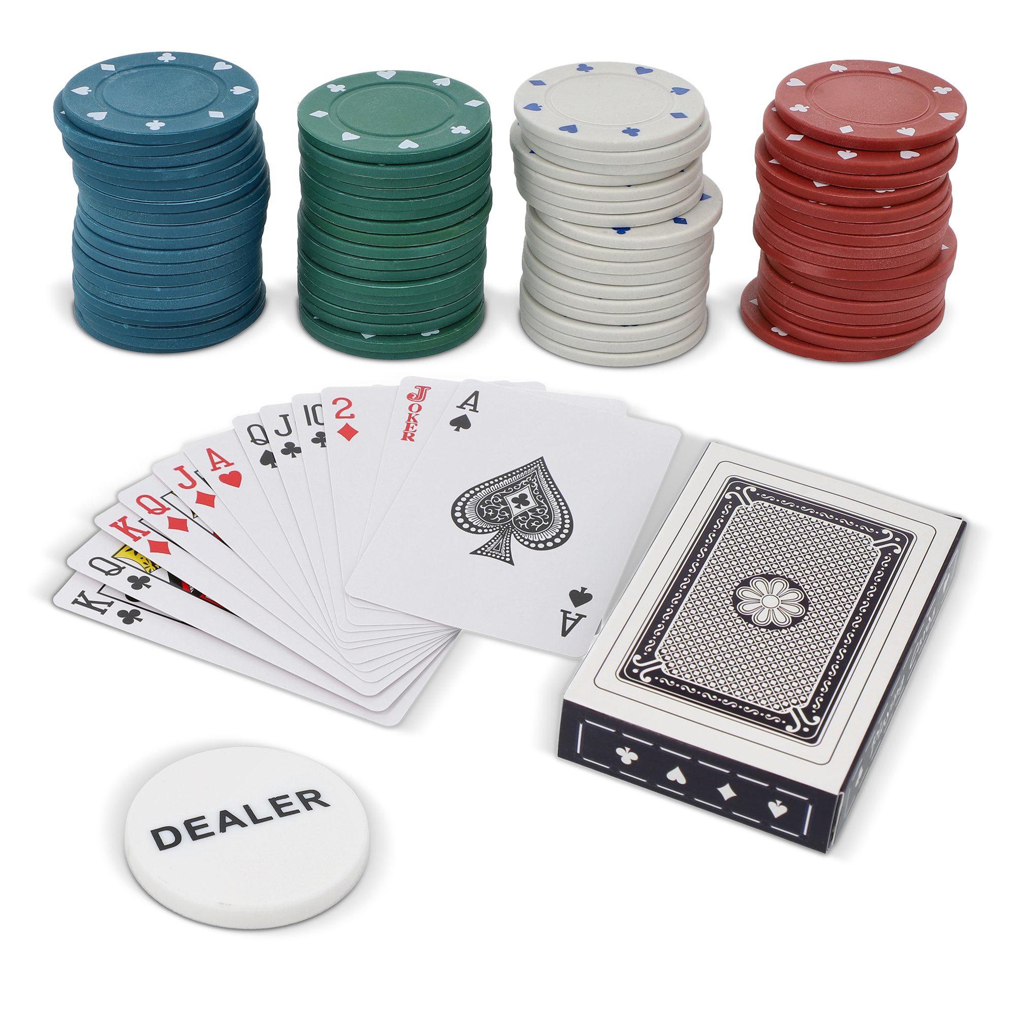 Poker-Set – 2-in-1-Box | Mit Karten | 100 Chips | Hochwertige Ausführung