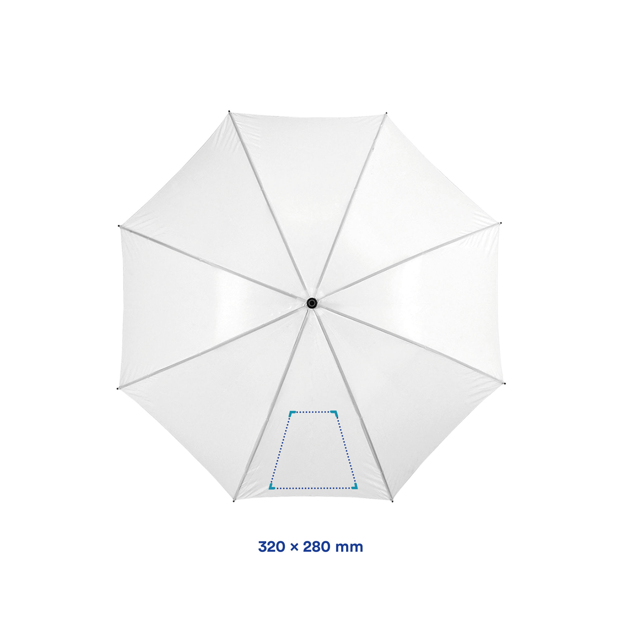 Parapluie de golf - Ø 130 cm | Impression jusqu'à 2 couleurs