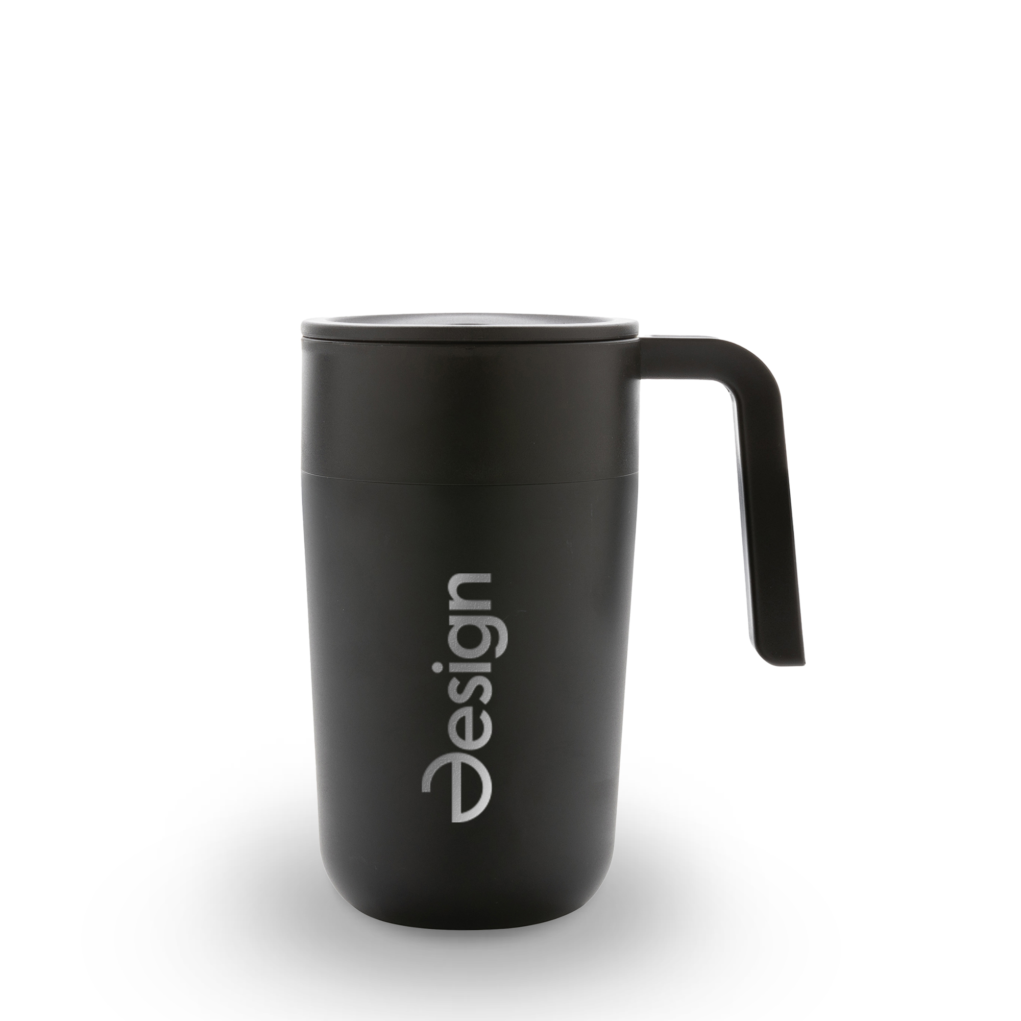Koffie-to-go beker Martin - 480 ml | Gerecycled RVS | Gravure en tot 4 kleuren bedrukking