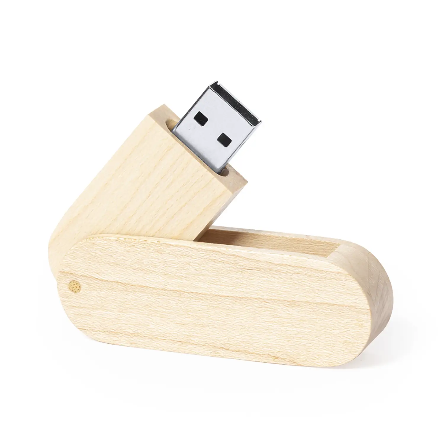 USB-stick Viona – 16GB | Hout | Draaisysteem | Compact | Natuurlijke Look