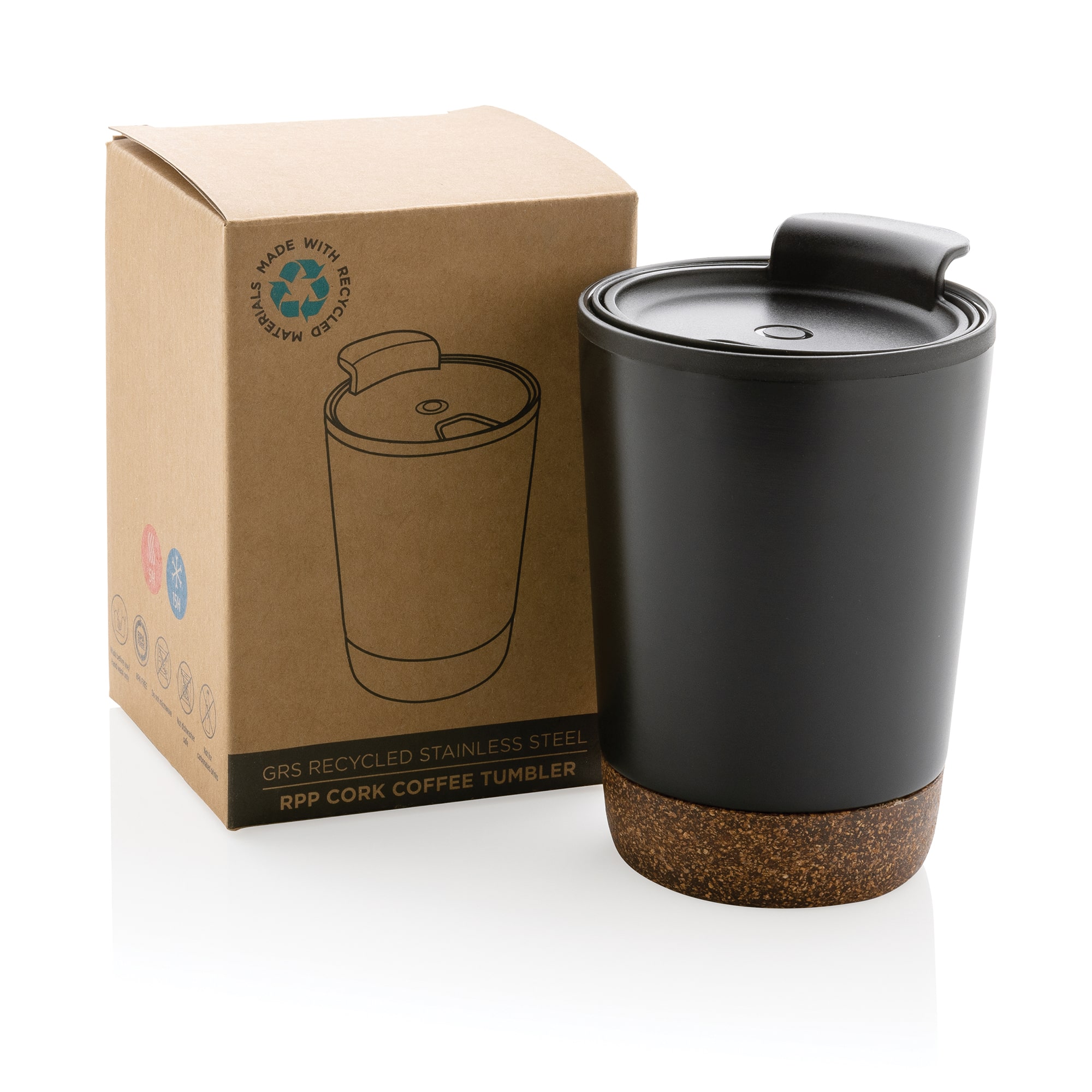 Tasse coffee-to-go | Acier inoxydable recyclé | Double paroi | Sans BPA