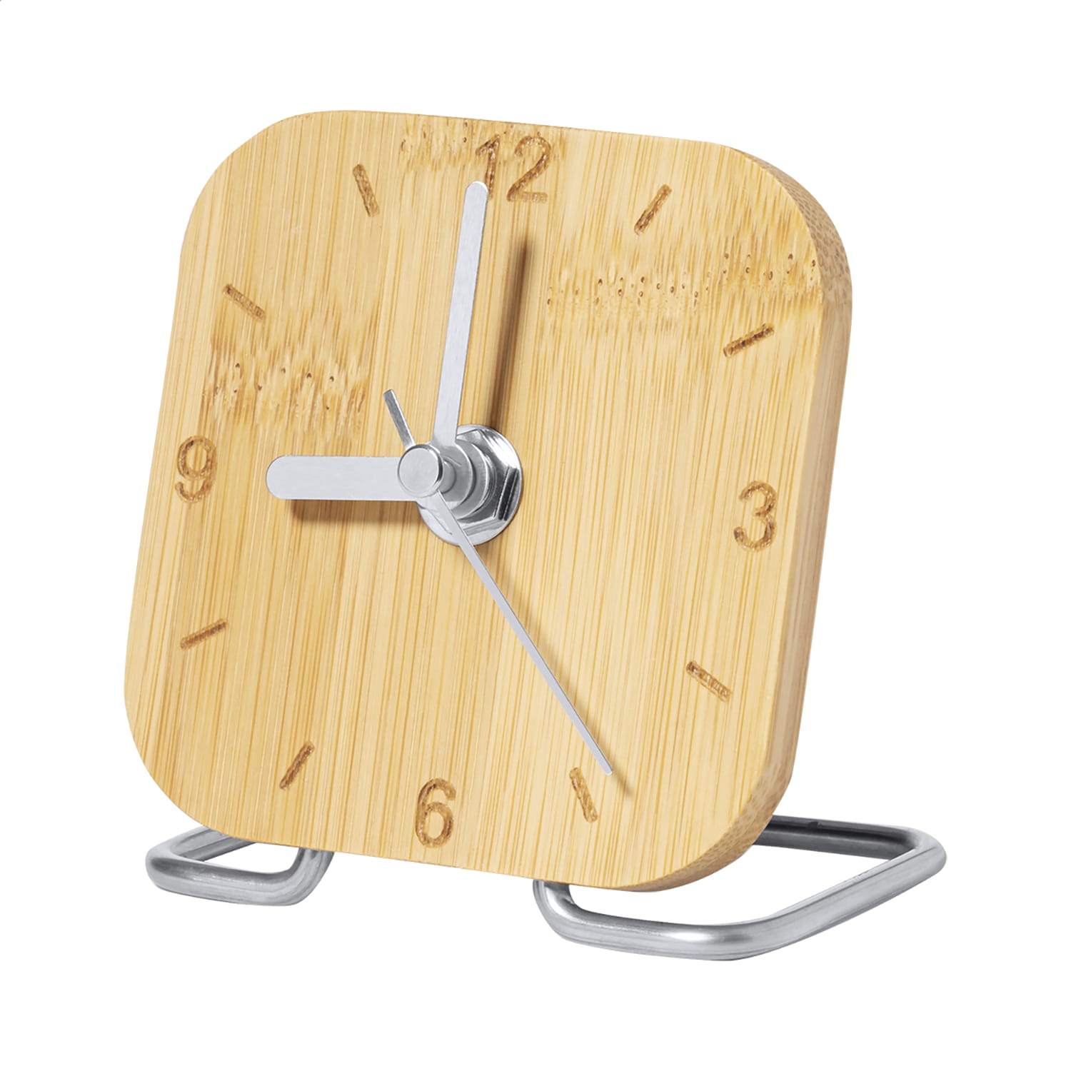 Horloge de table – Design intemporel | Bambou | Acier inoxydable