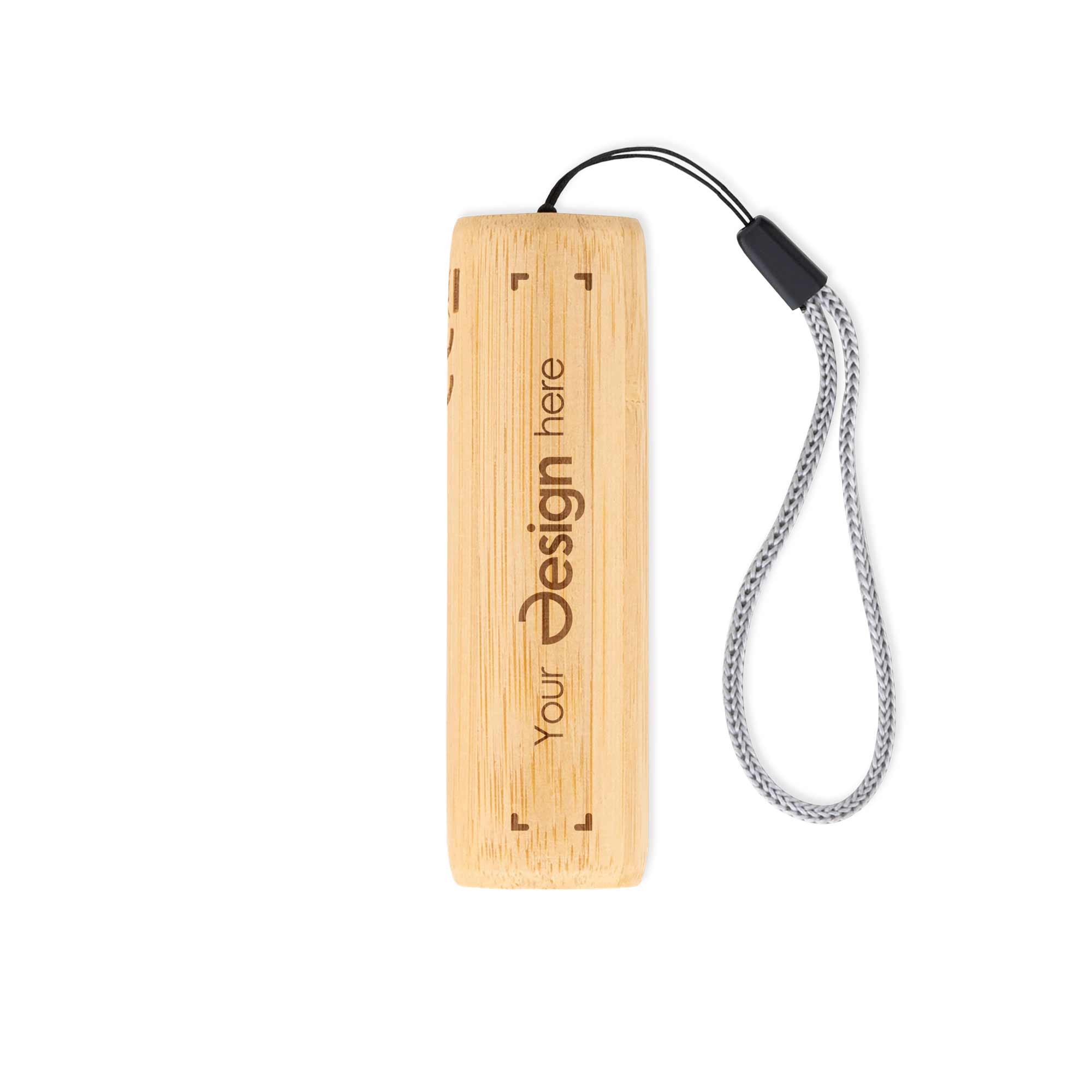 Oplaadbare zaklamp – Bamboe | 320 mAh | 3 lichtstanden | Inclusief USB-kabel