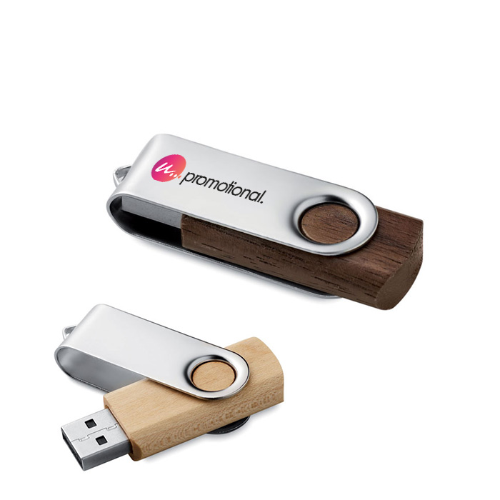 Clé USB en bois | 2-16 Go | Jusqu'à deux couleurs d'impression