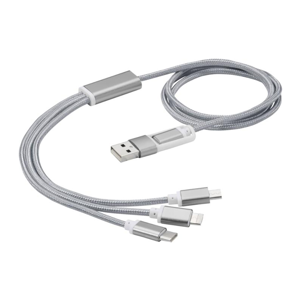 Ladekabel 5 in 1 | Aluminium | 1-Farbdruck