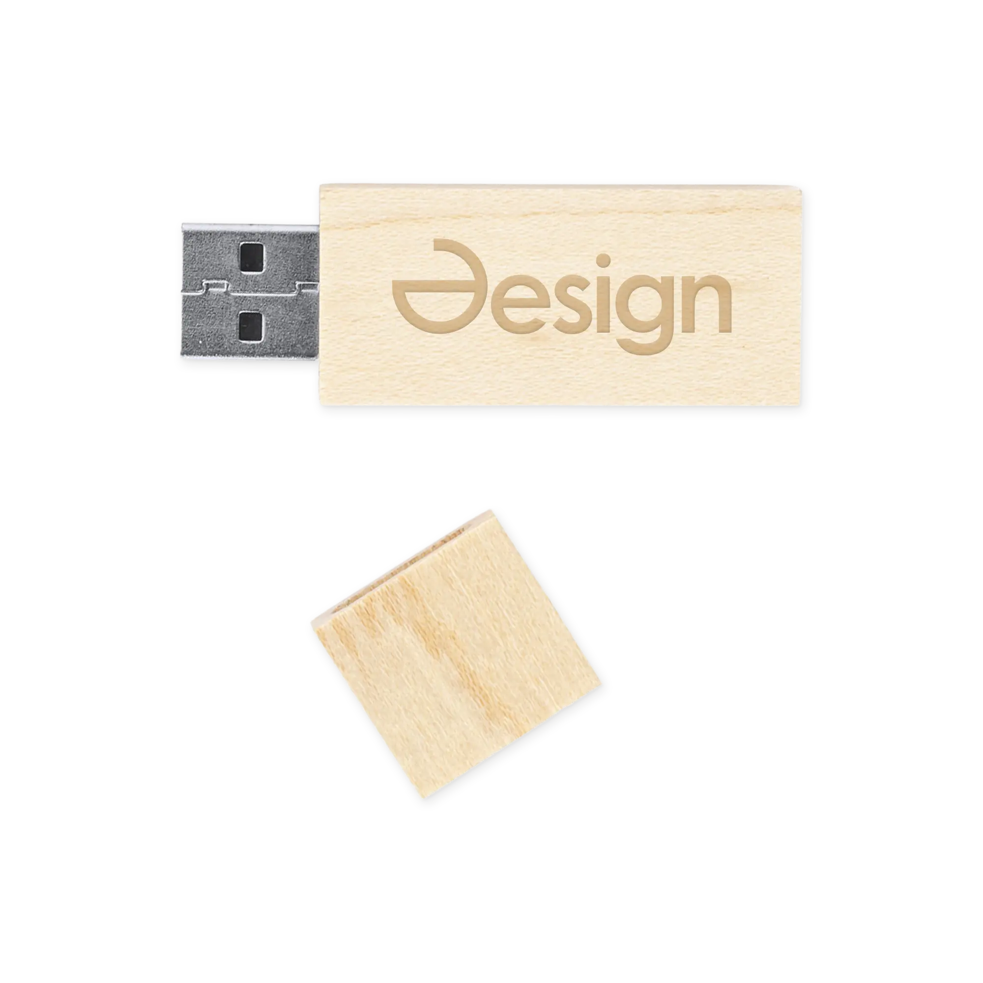 USB-Stick 16GB Holz – Mit Kappe | Kompakt | Natürlich | Nachhaltig