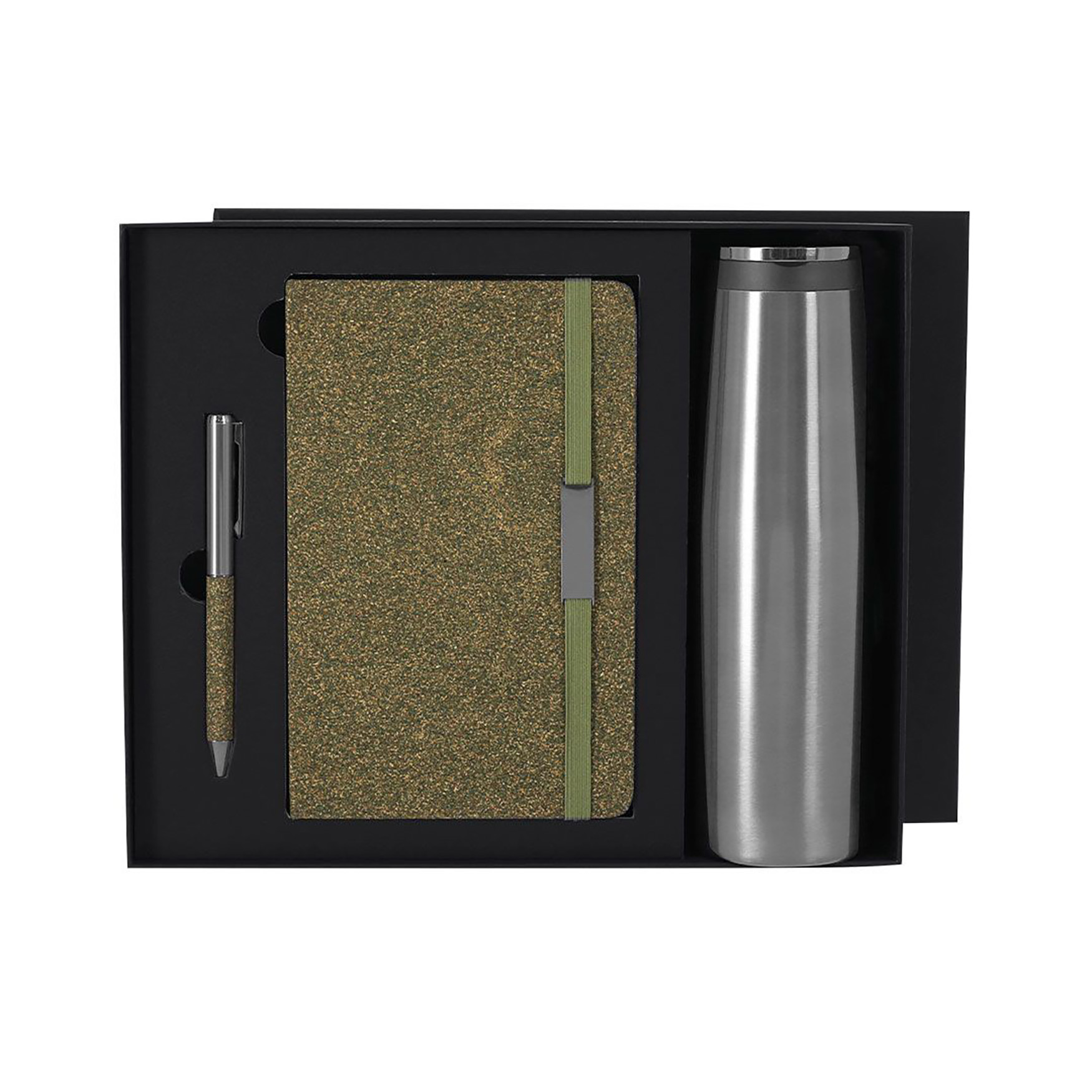Geschenkset Oliver - Thermos + notitieboek + pen | 500 ml | RVS & Tea Fiber