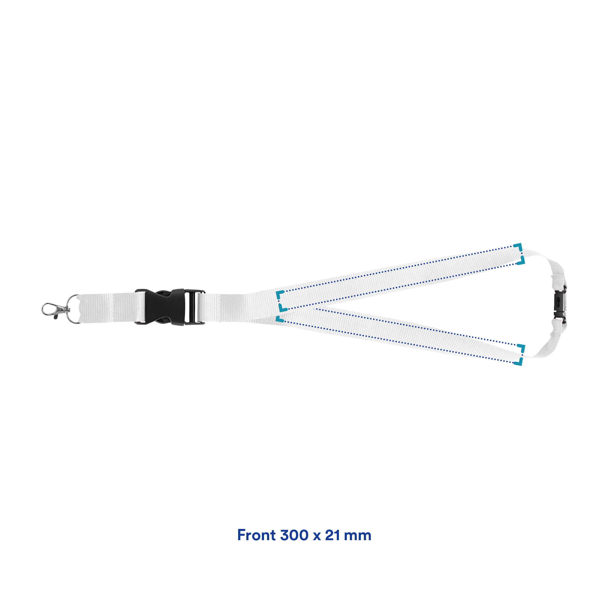 Keycord Luna - 25 mm | Snel geleverd | Met haak, buckle & veiligheidssluiting