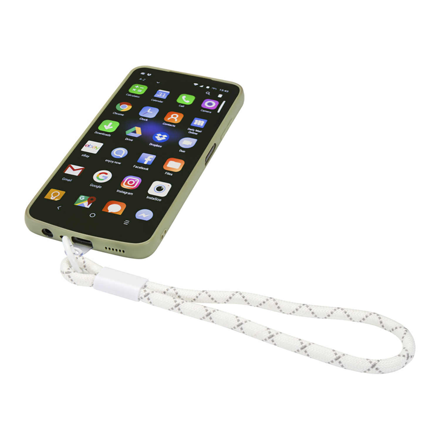 Smartphonepolsband Emma – Duurzaam & handsfree | Gerecycled ABS | 15 cm polsband | Transparante inzet