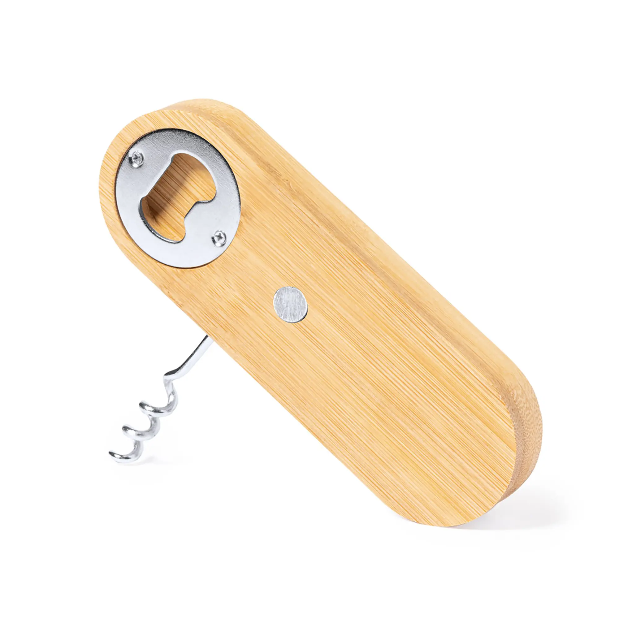 Cavatappi in bambù – Magnetico | Multifunzione | Con apribottiglie | Naturale