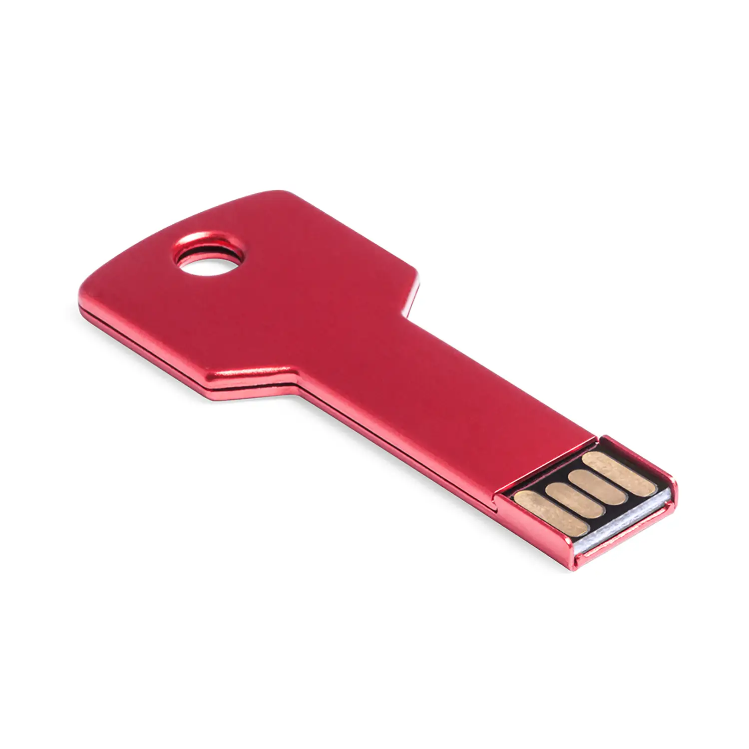 Clé USB 16 Go en forme de clé – Aluminium | Compacte | Anneau | Corps métal