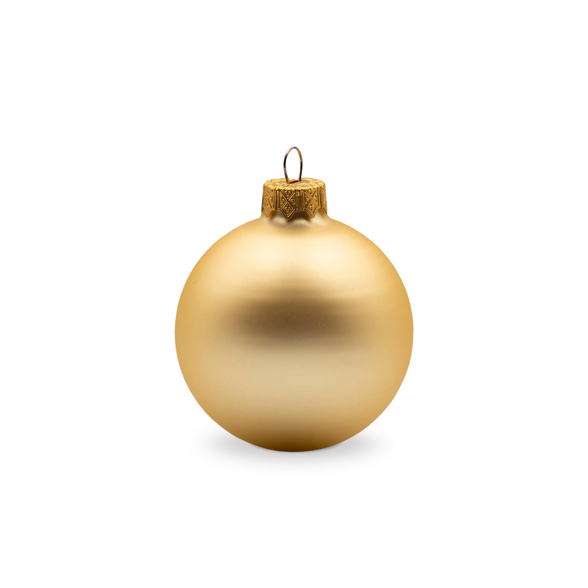 Boule de Noël – 66 mm | Finition mate | Attache dorée | Impression 1 à 4 couleurs
