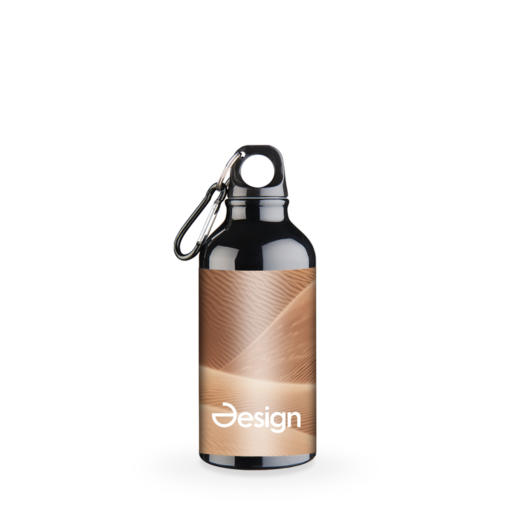 Gerecyclede Drinkfles Daan - 400 ml | Karabijnhaak | RVS