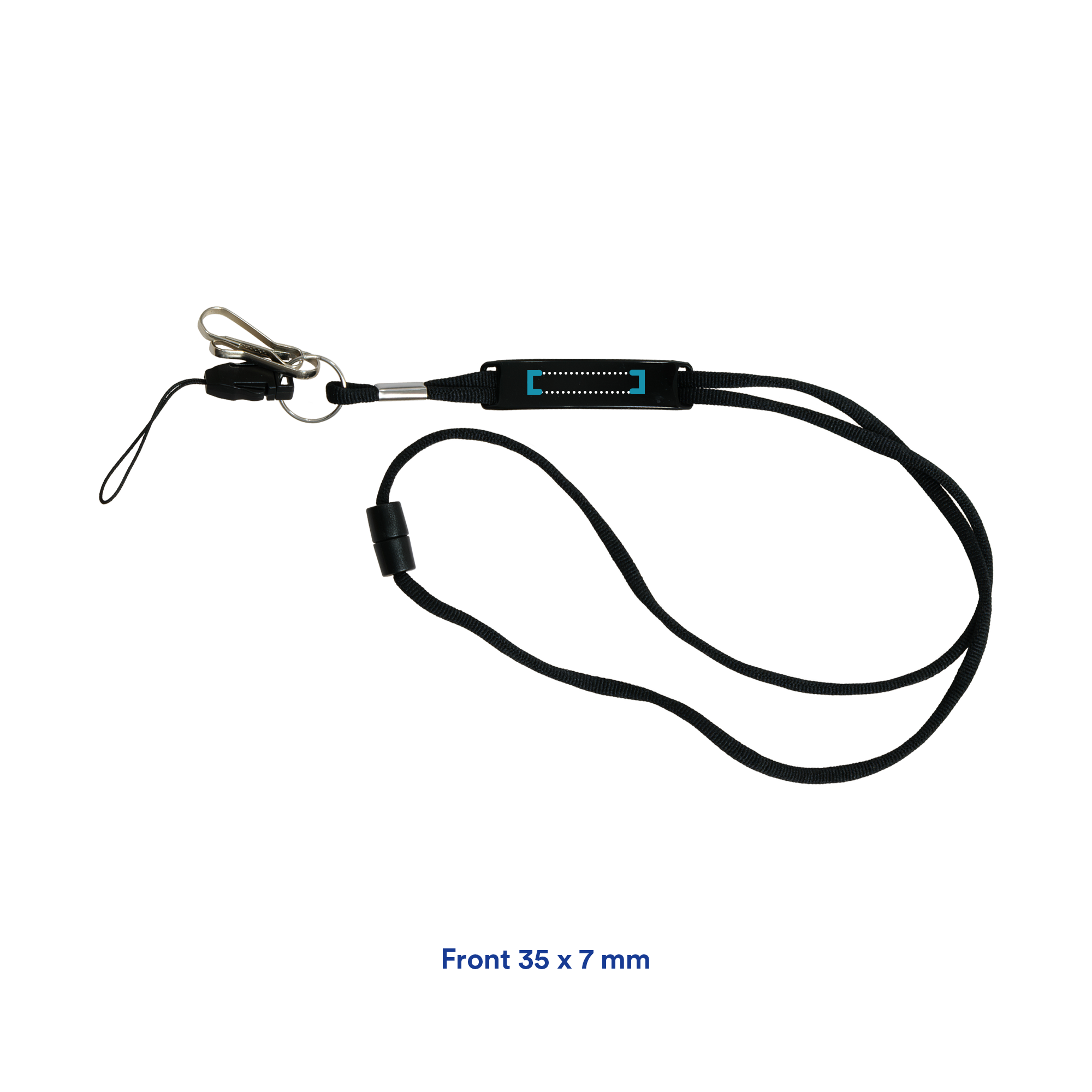 Cordino colorato - rosso | 2 moschettoni & clip in PVC