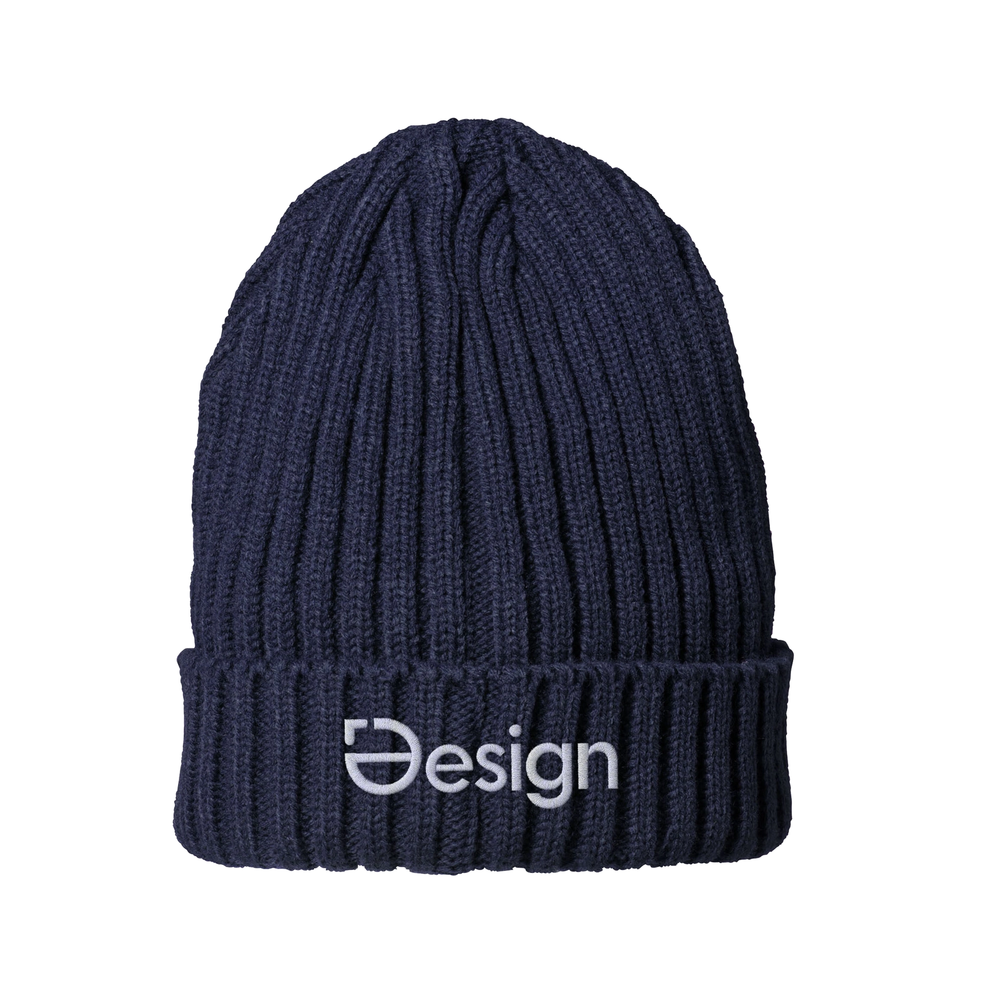 Ribgebreide muts Loek - Acryl | Met fleecevoering | Borduring