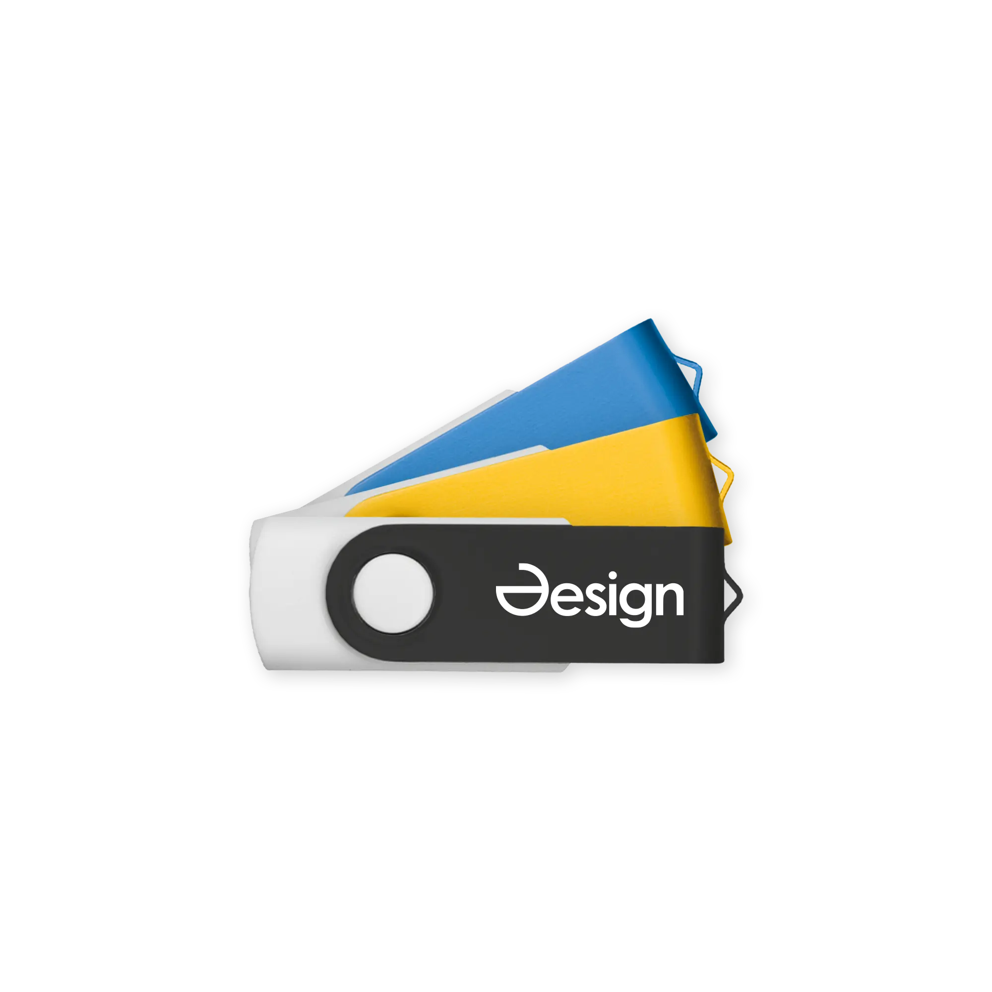 USB-Stick Rotodrive - Whitey | Farbige Kappe + Weißer Stick | 1-16 GB | Vollfarbe