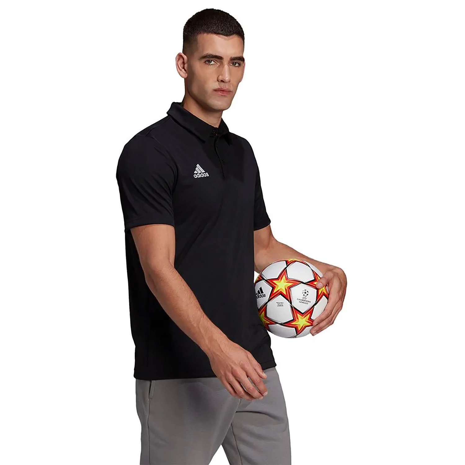 Adidas Entrada 22 polo shirt | Polyester recyclé | Avec boutons